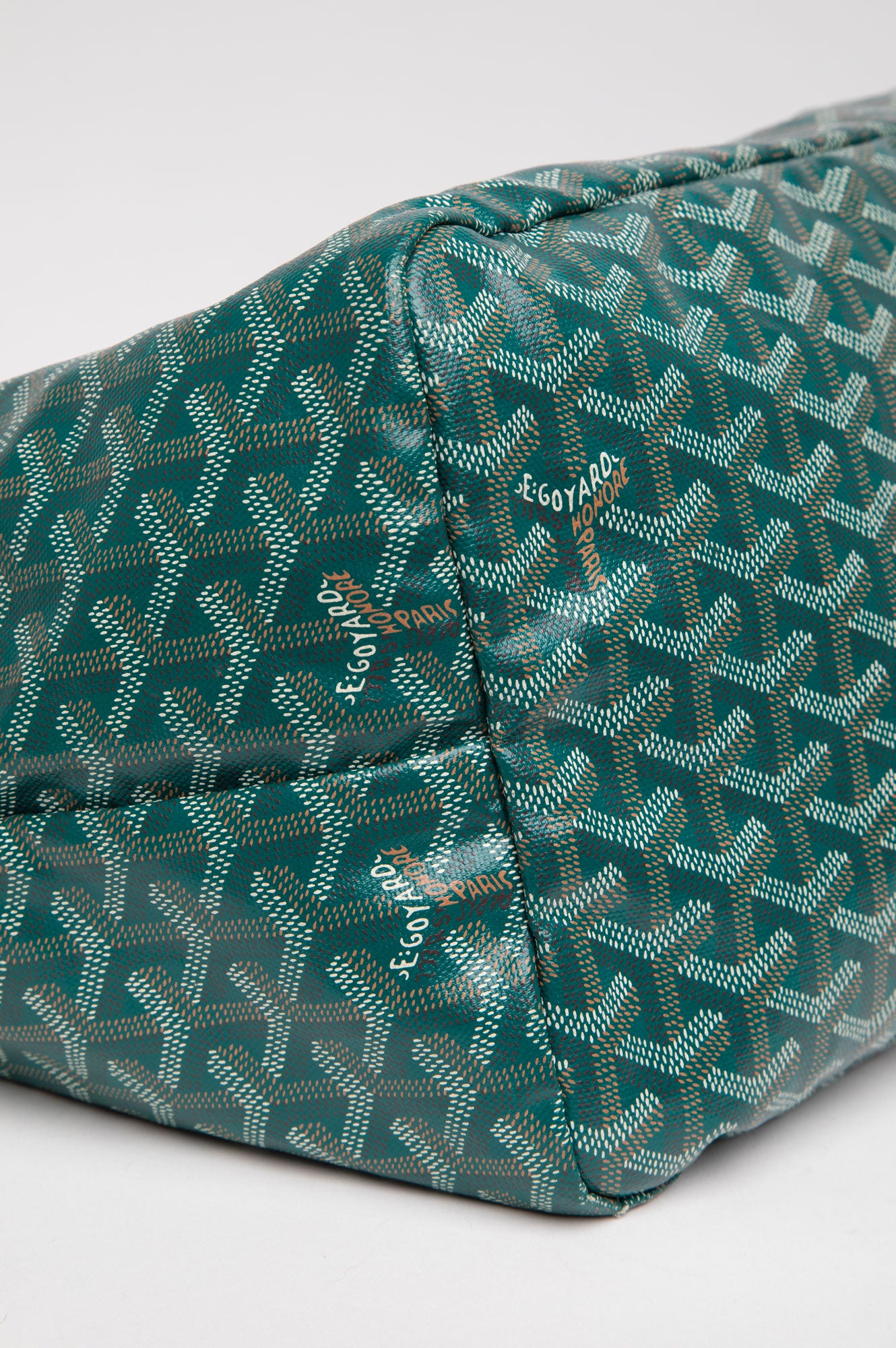 Goyard St. Louis Green GM Tote with Pouch