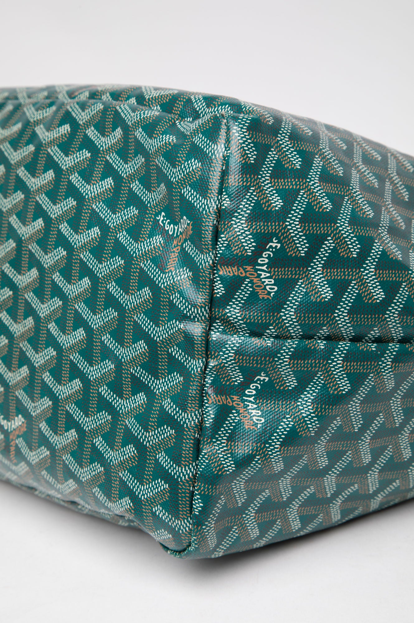 Goyard St. Louis Green GM Tote with Pouch