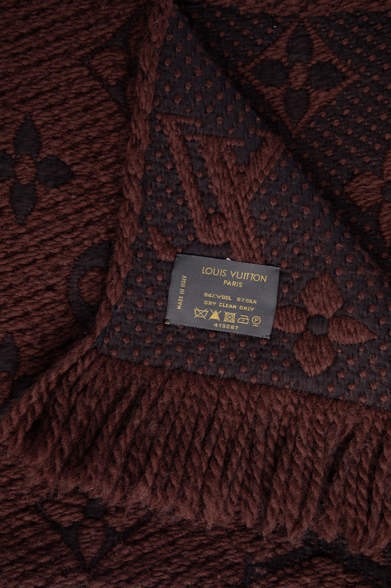 Louis Vuitton Brown Logomania Scarf