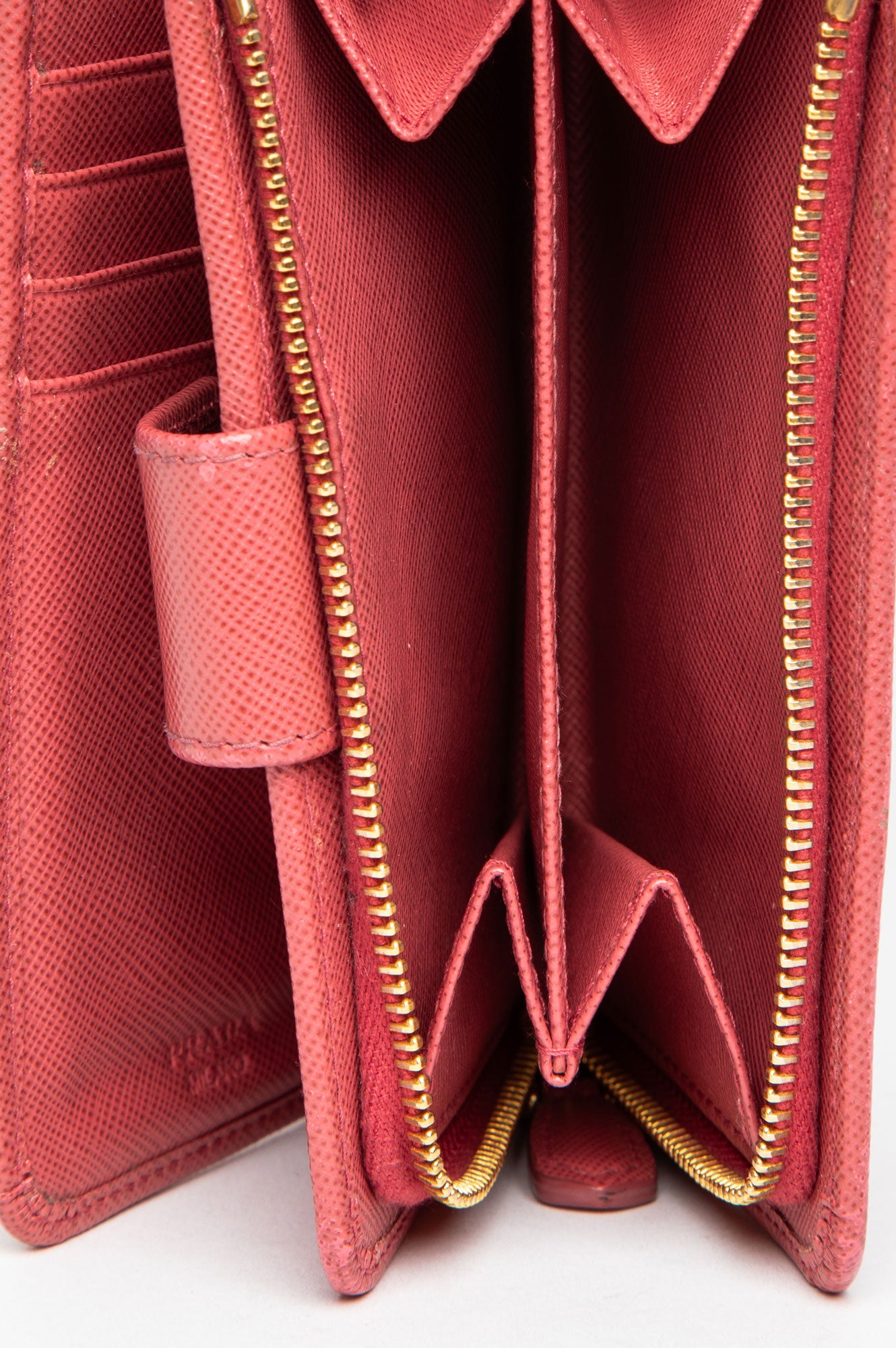 Prada Pink Saffiano Leather Bifold Wallet