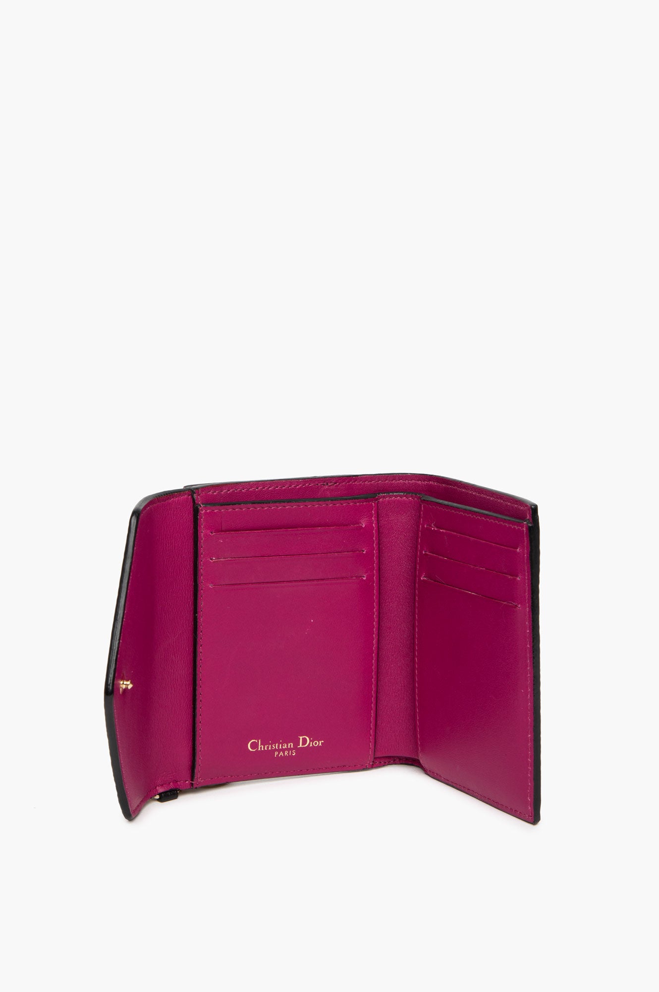 Christian Dior Black Leather Bi-Fold Wallet