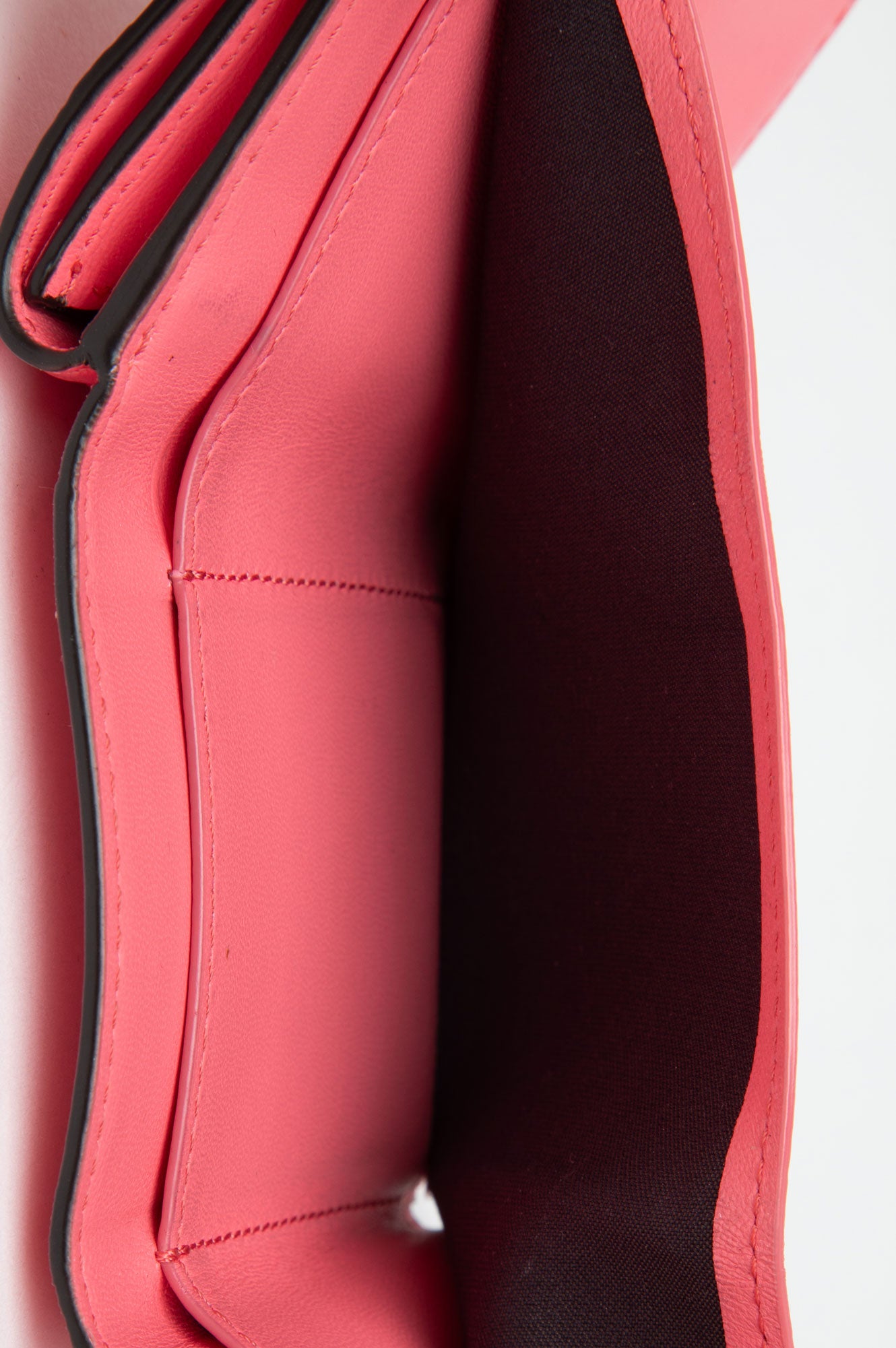 Fendi Baguette Micro Trifold Pink Wallet