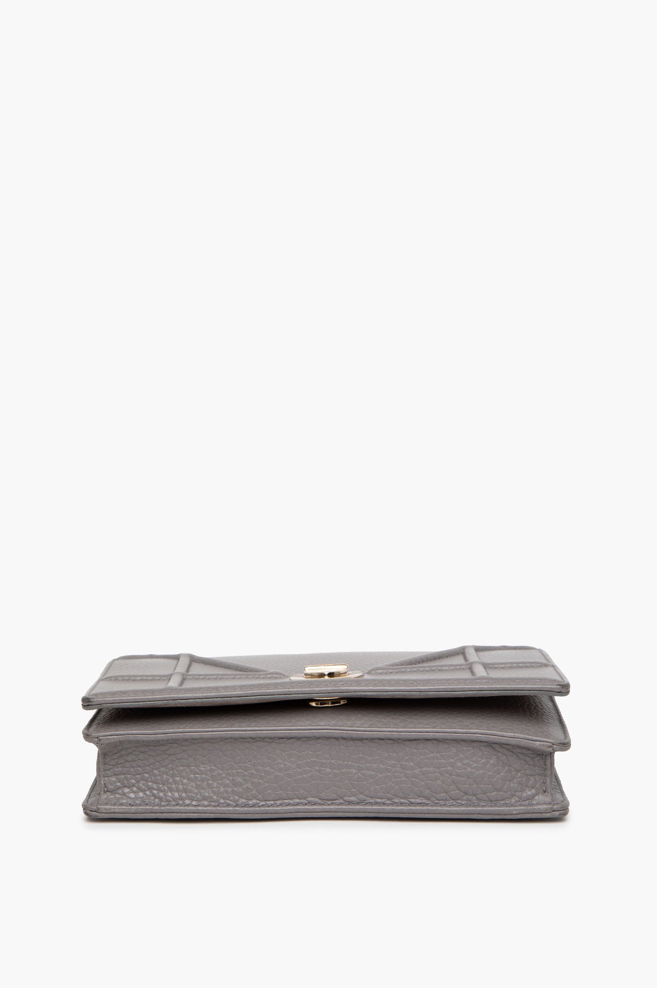 Christian Dior Grey Diorama Wallet on Chain GHW