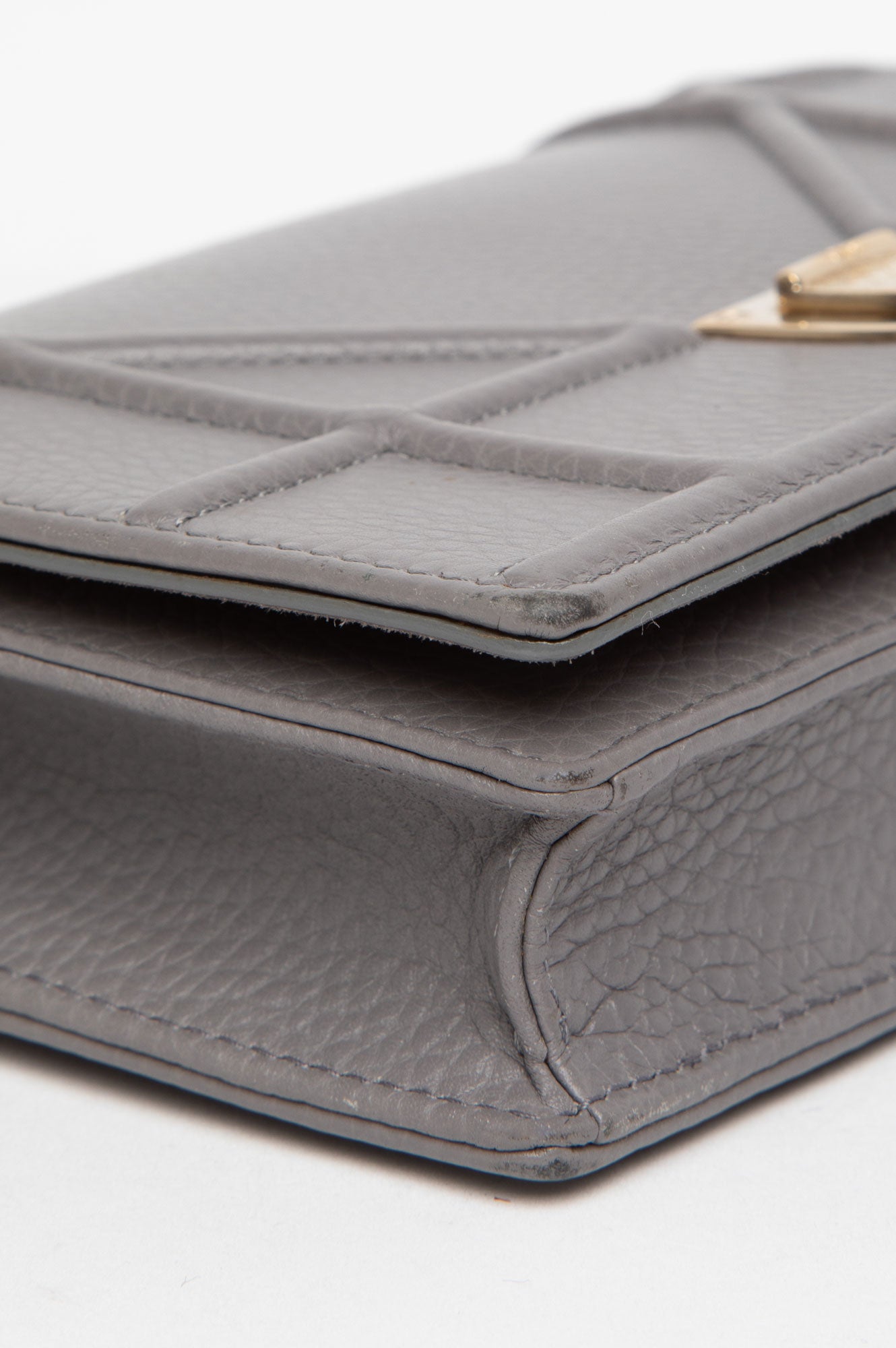 Christian Dior Grey Diorama Wallet on Chain GHW