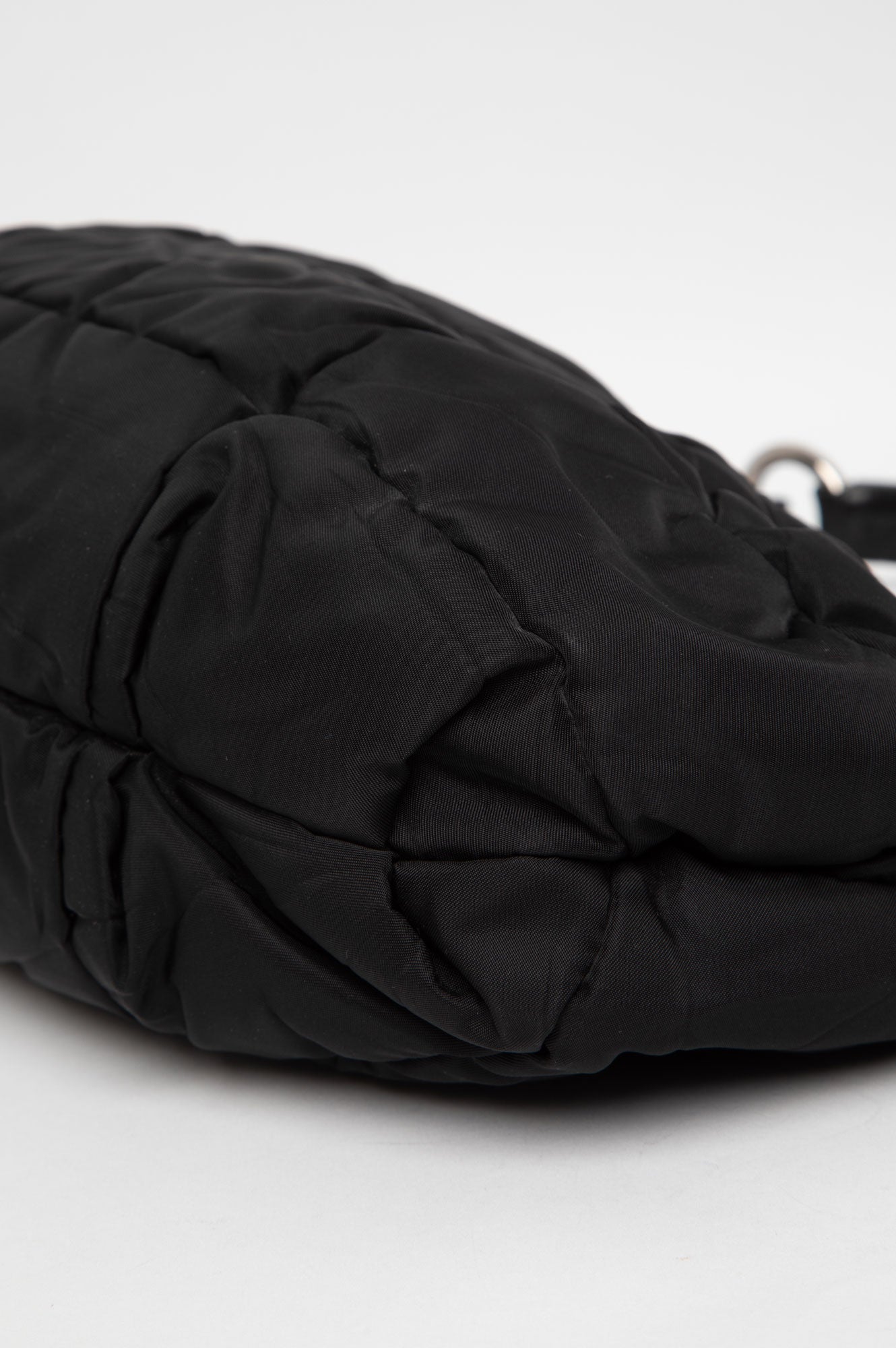 Prada Black Tessuto Nylon Gaufre Quilted Shoulder Bag