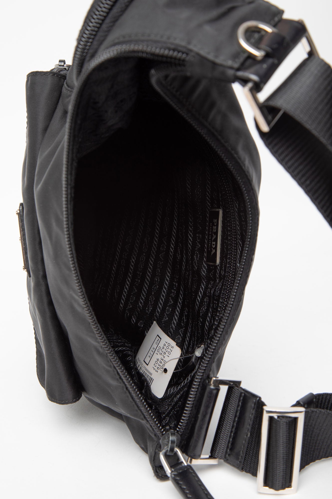 Prada Black Tessuto Sling Messenger Bag