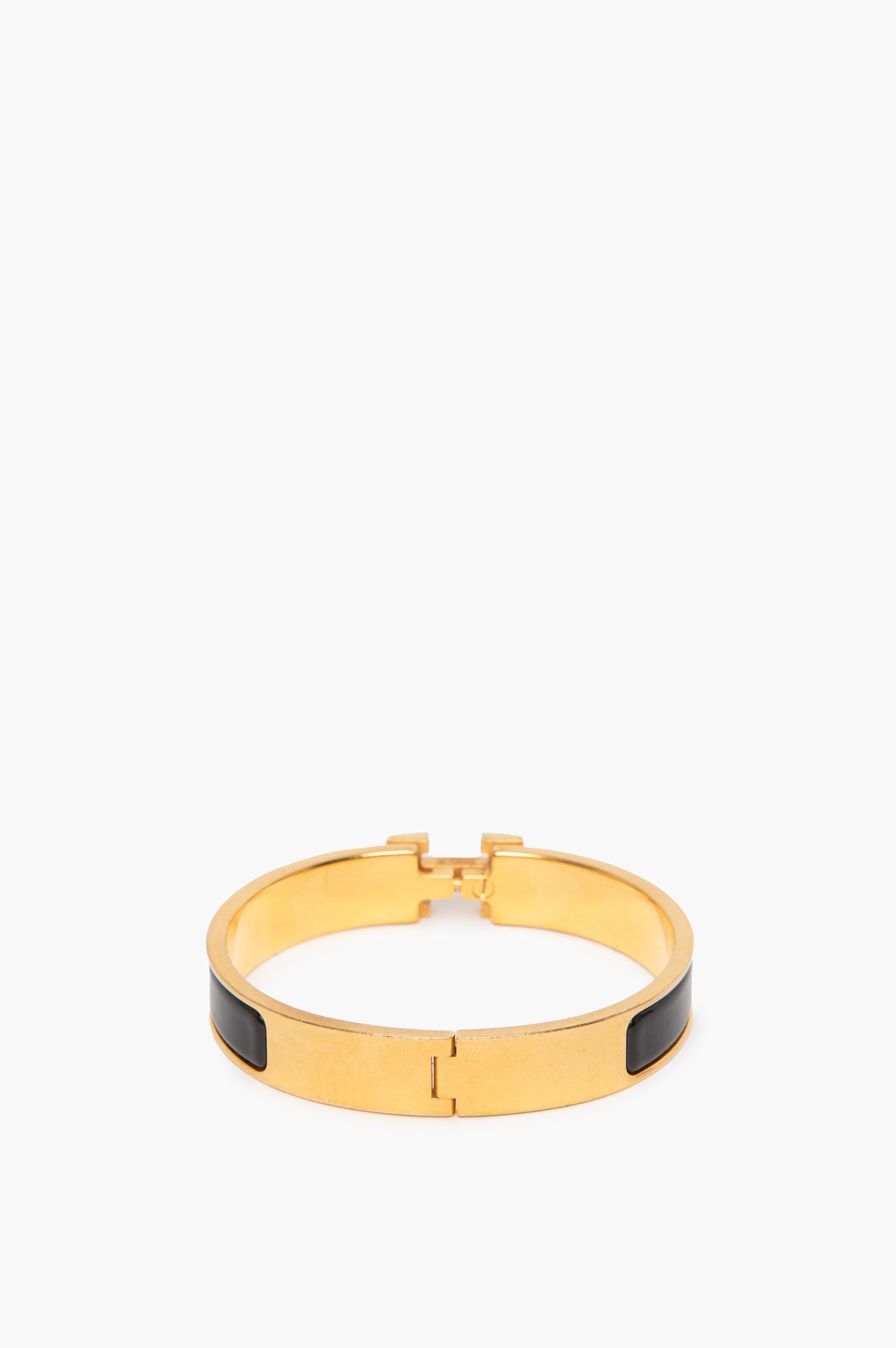 Hermes Clic H Bracelet Black Gold Size GM