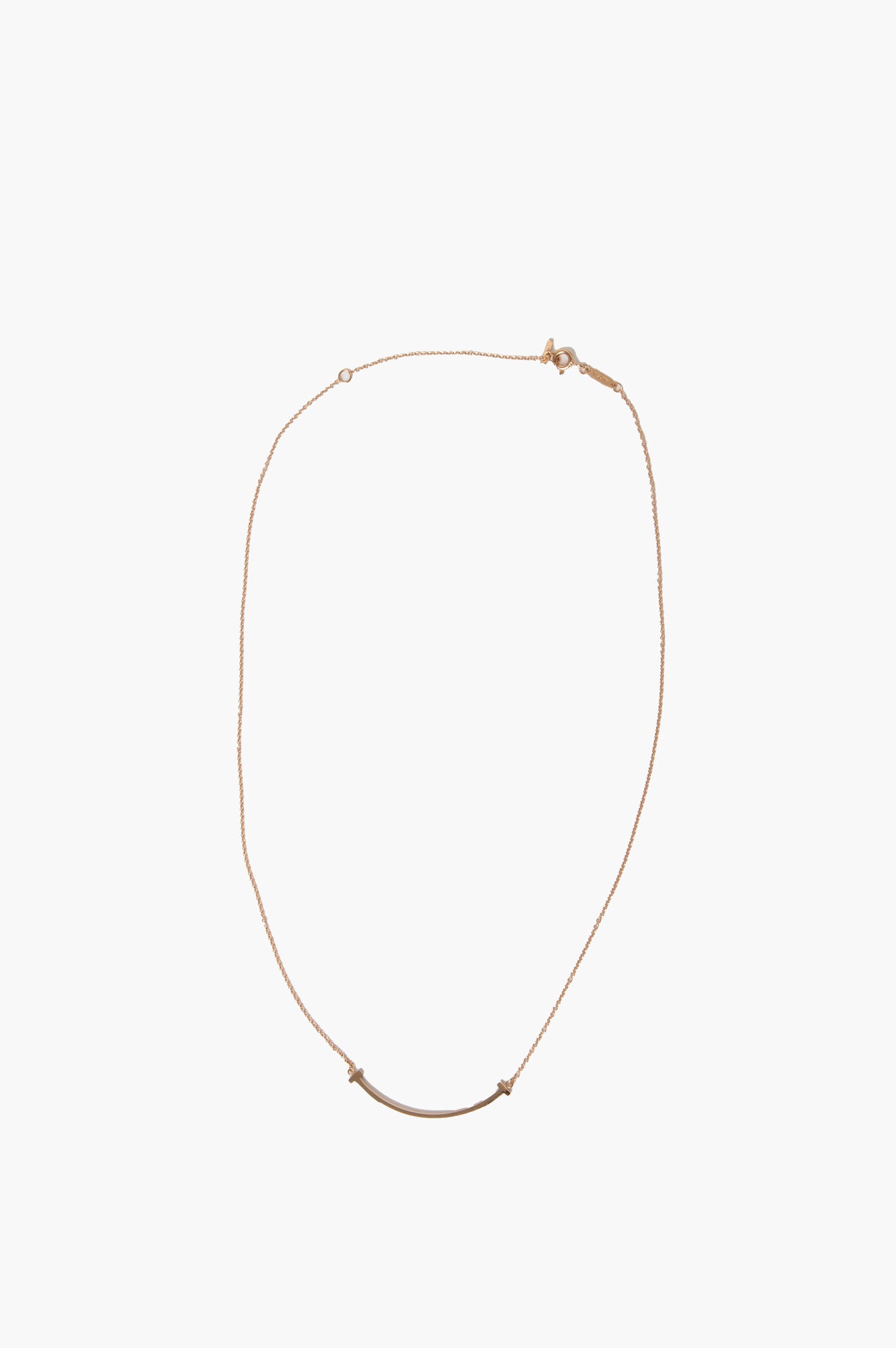 Tiffany & Co Small Yellow Gold Smile Necklace