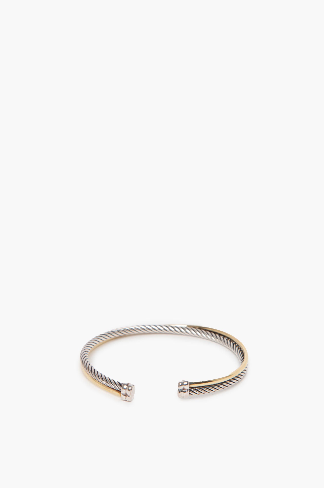 David Yurman Gold Silver Crossover Bracelet