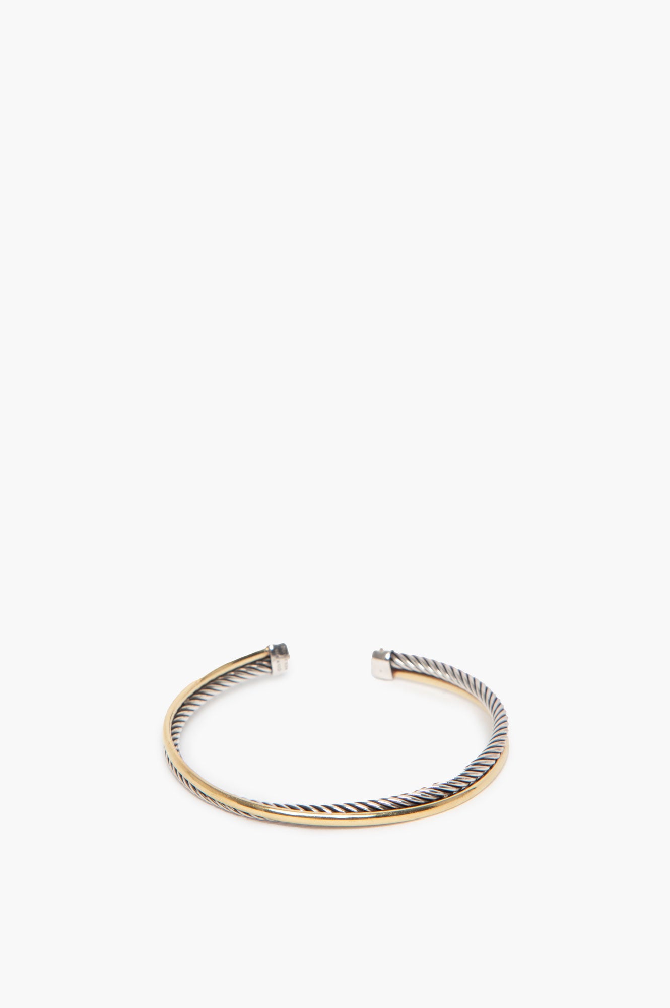 David Yurman Gold Silver Crossover Bracelet