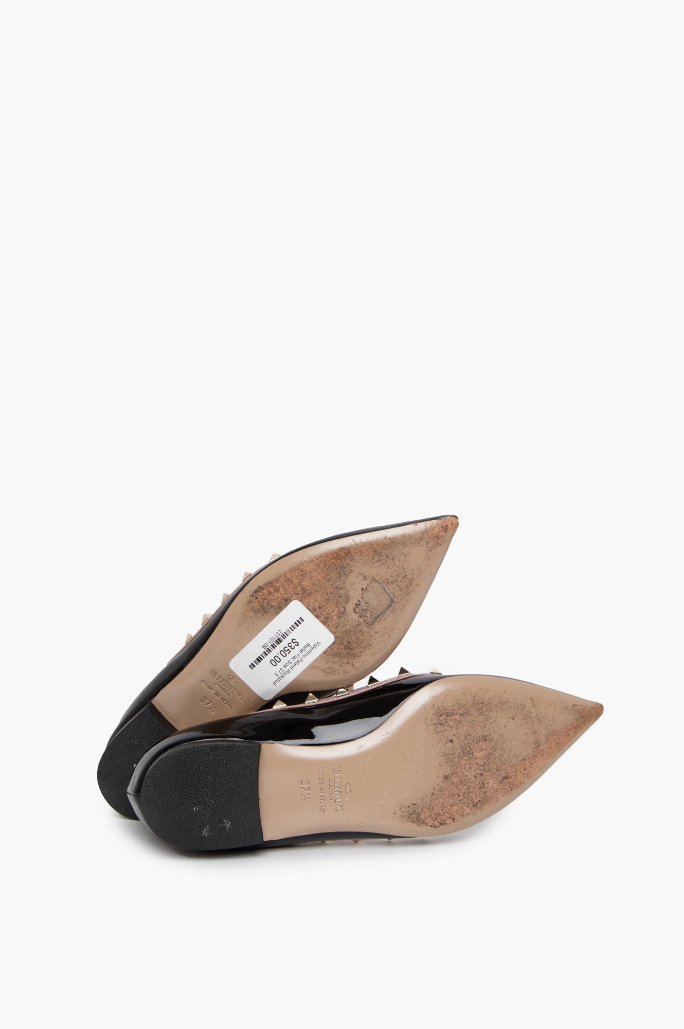 Valentino Patent Rockstud Ballet Flat Size 37.5