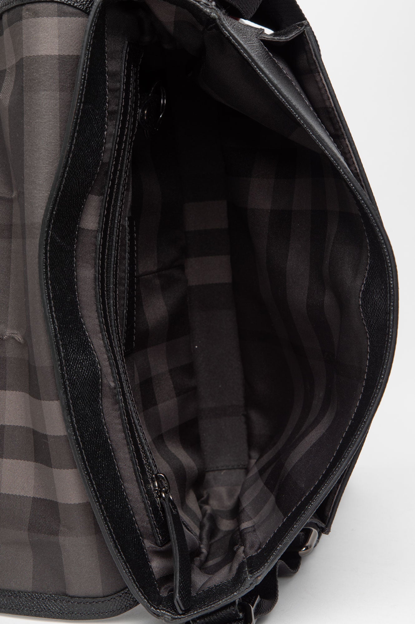 Burberry Black Leather Messenger Bag