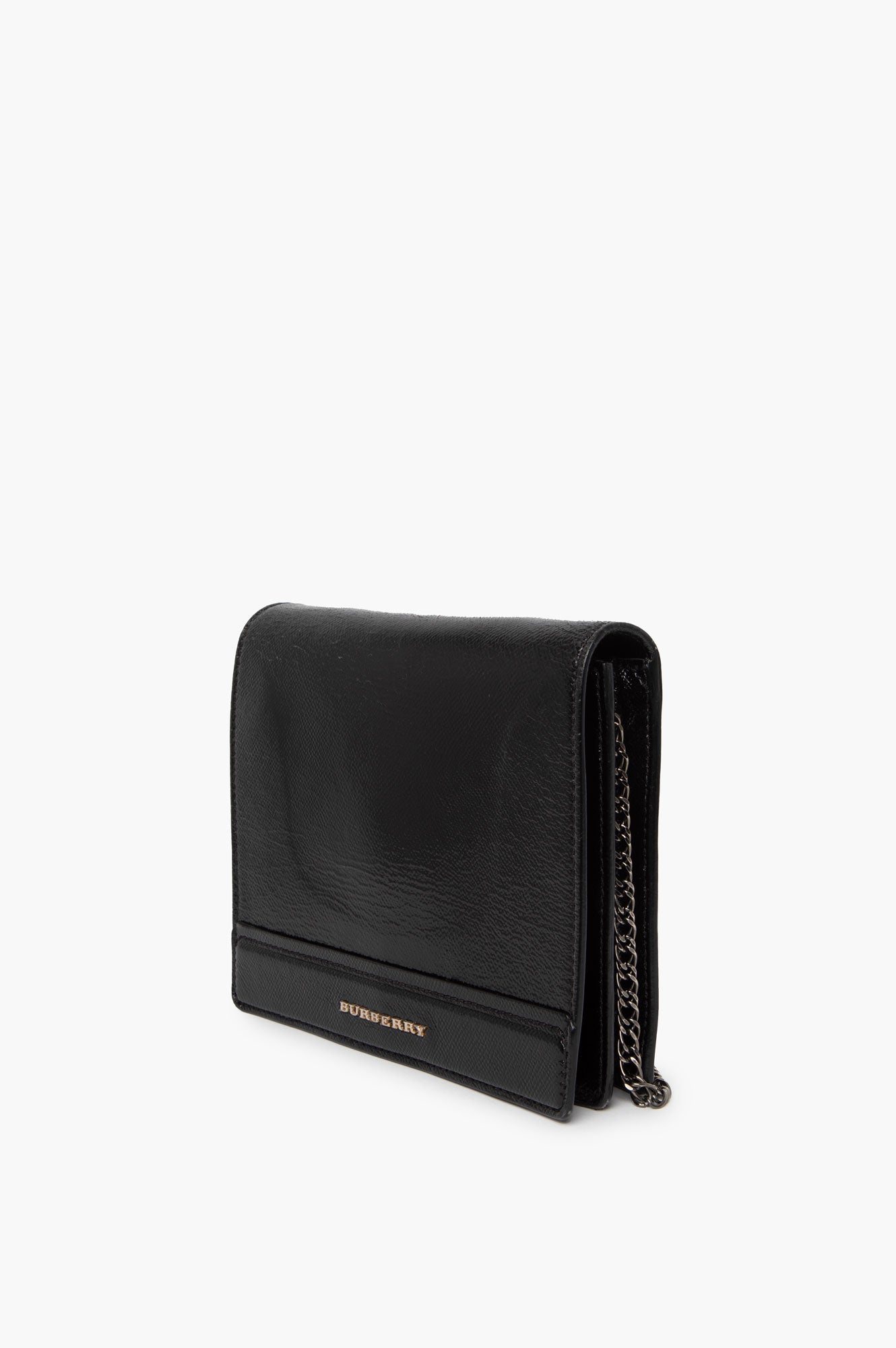 Burberry Black Patent Flap Bag