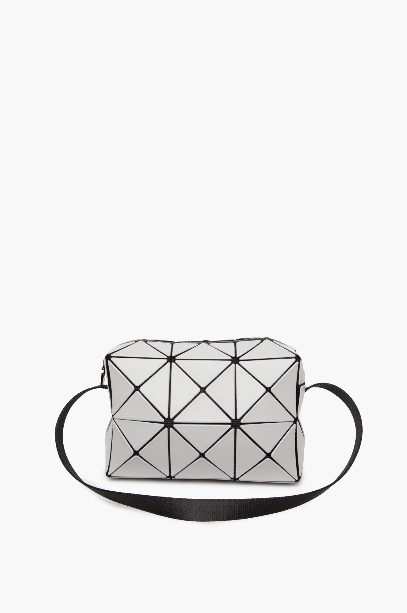 Bao Bao Issey Miyake Silver Cuboid Metallic Crossbody Bag