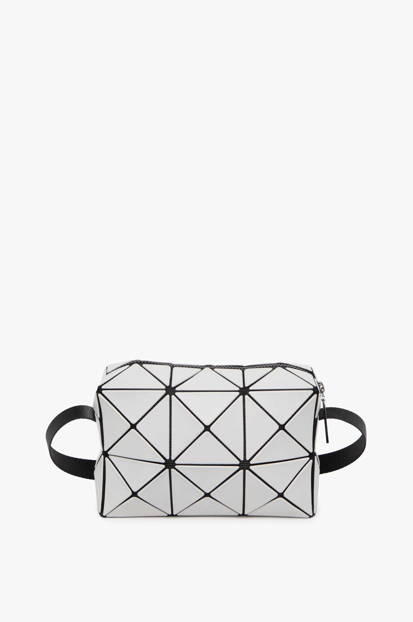 Bao Bao Issey Miyake Silver Cuboid Metallic Crossbody Bag