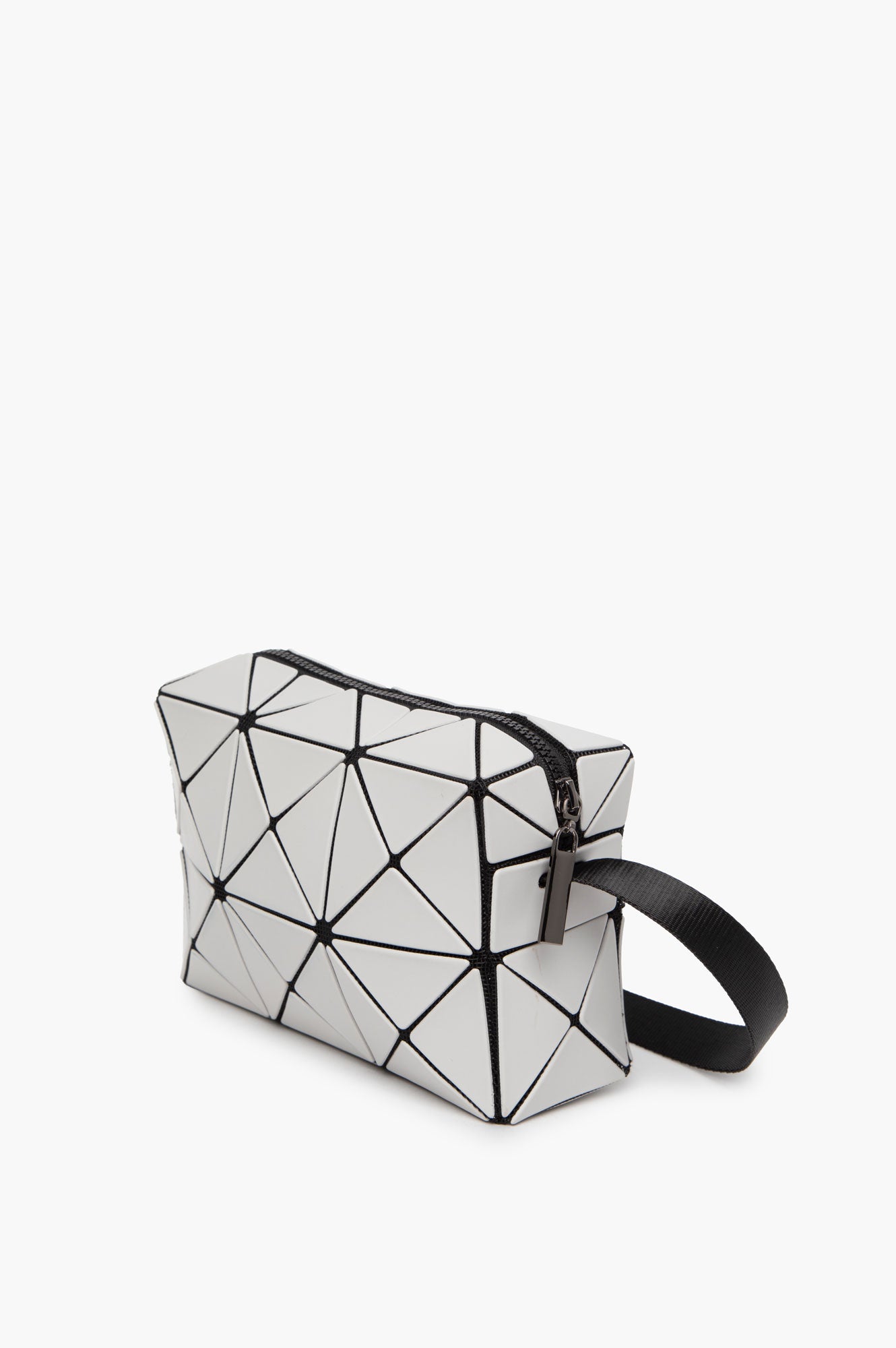 Bao Bao Issey Miyake Silver Cuboid Metallic Crossbody Bag