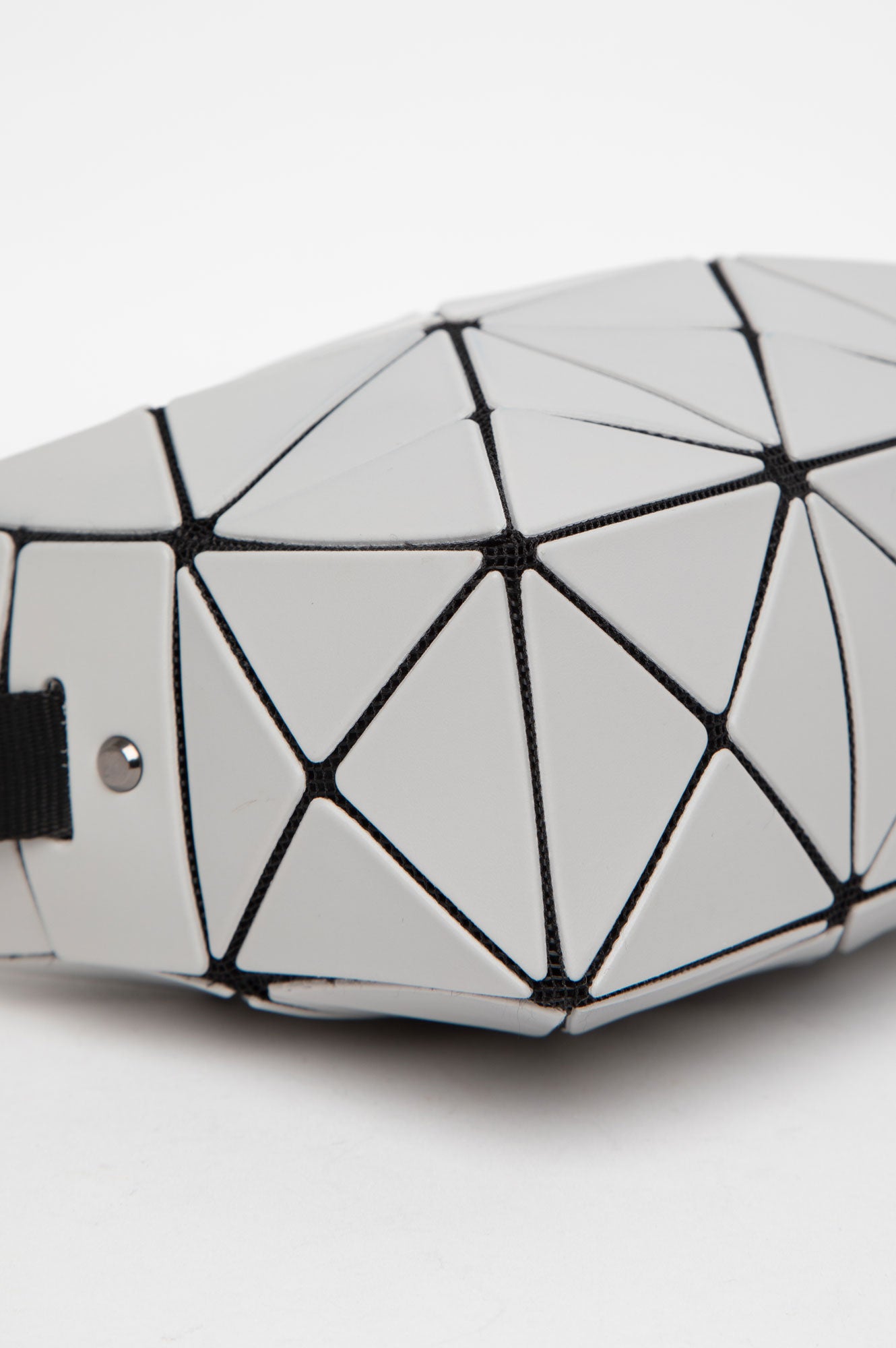 Bao Bao Issey Miyake Silver Cuboid Metallic Crossbody Bag