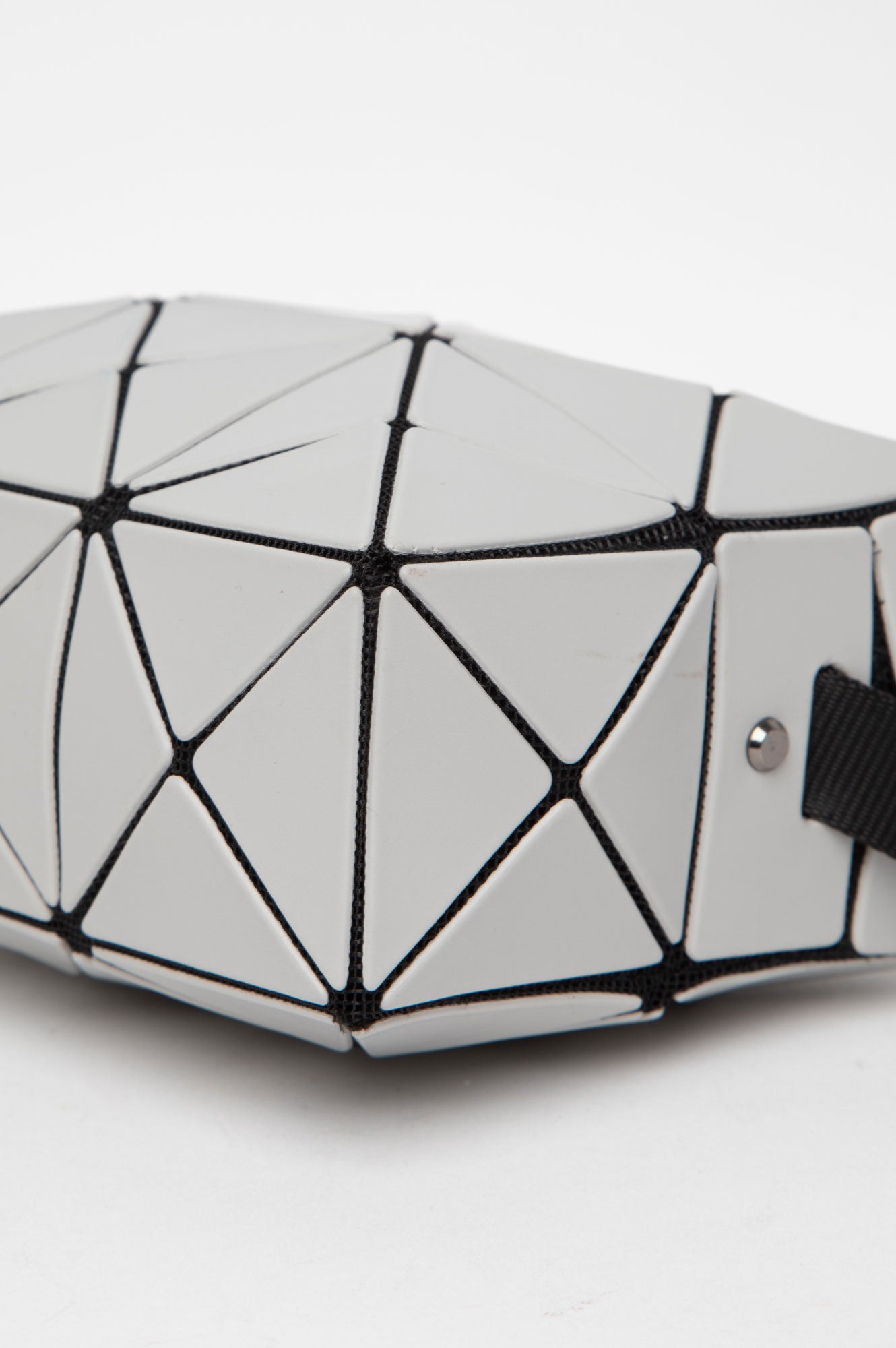 Bao Bao Issey Miyake Silver Cuboid Metallic Crossbody Bag