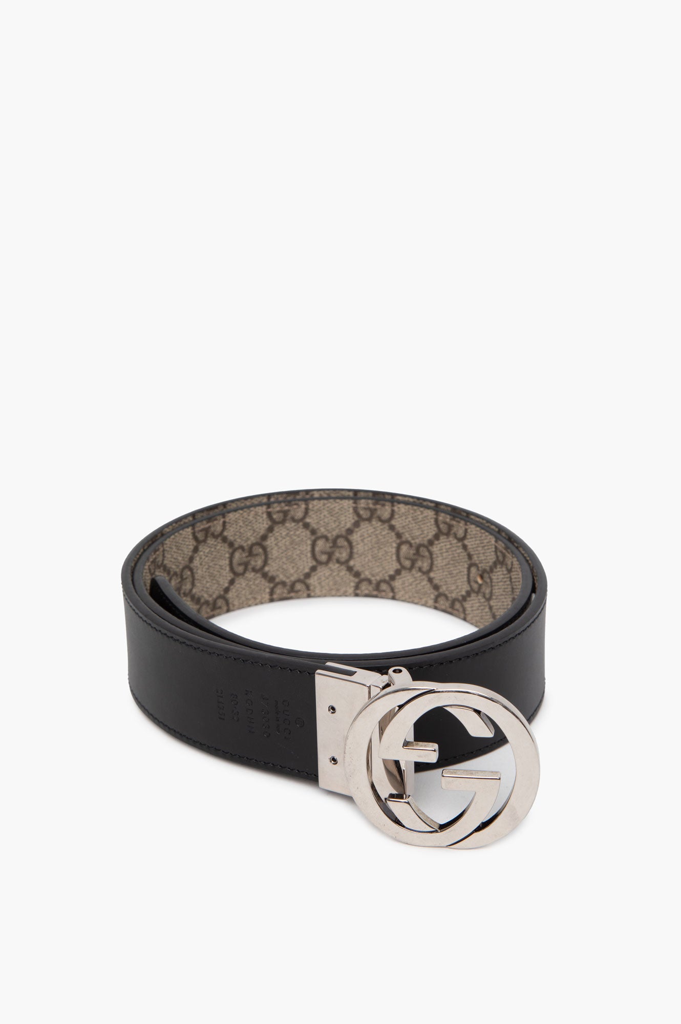Gucci Monogram Reversible Belt Size 80