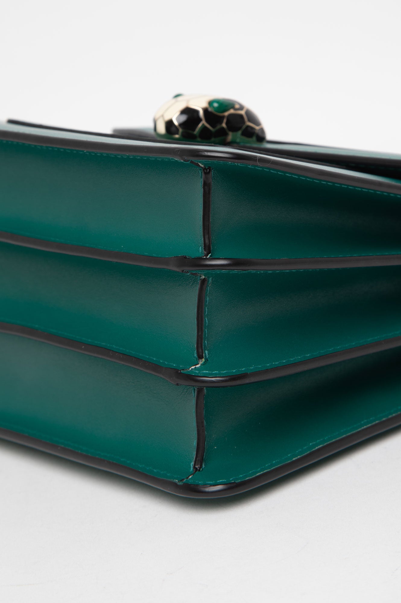 Bvlgari Serpenti Green Forever Emerald Small Top Handle Bag