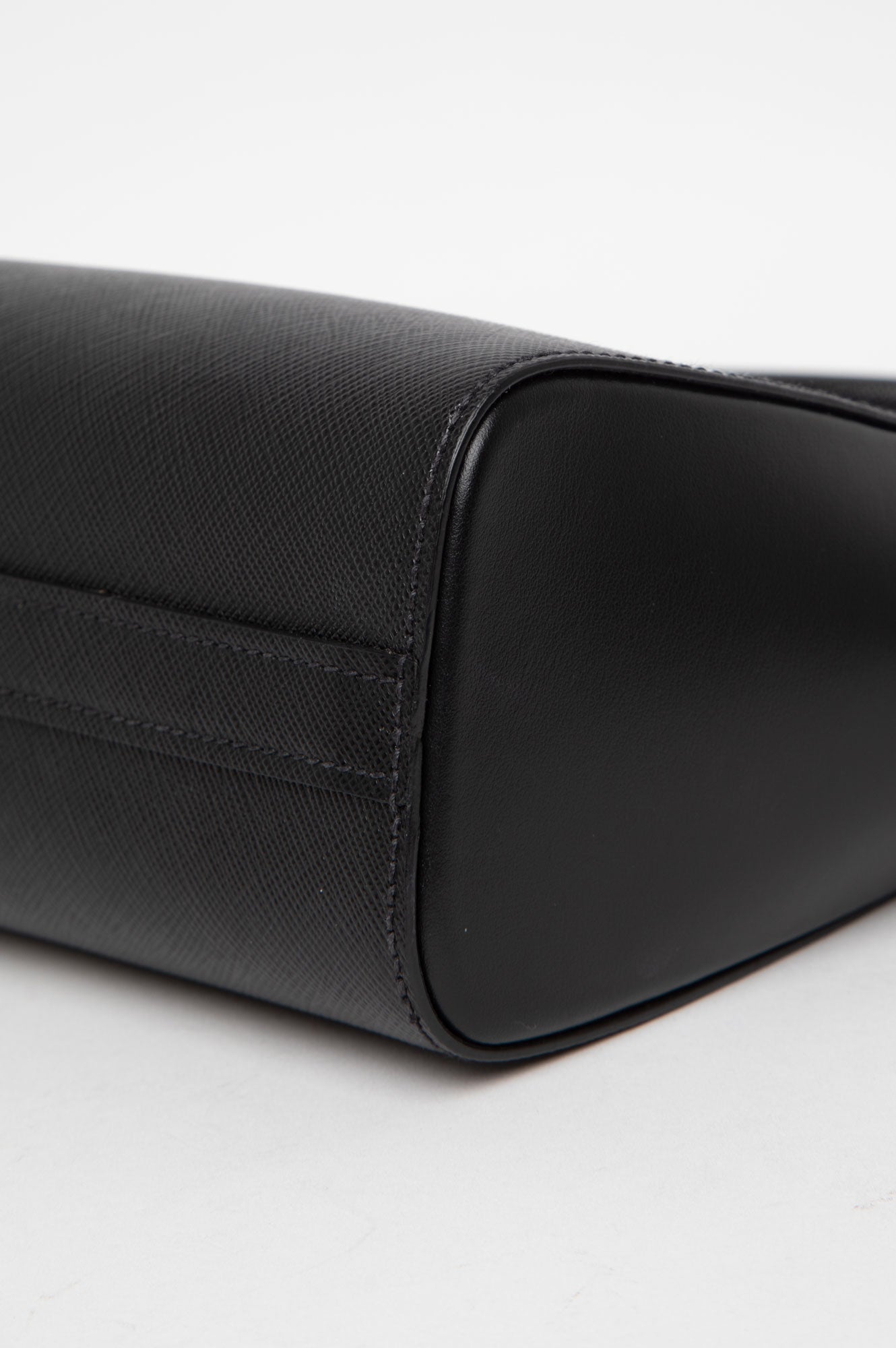 Prada Black Saffiano Mini Zipped Tote