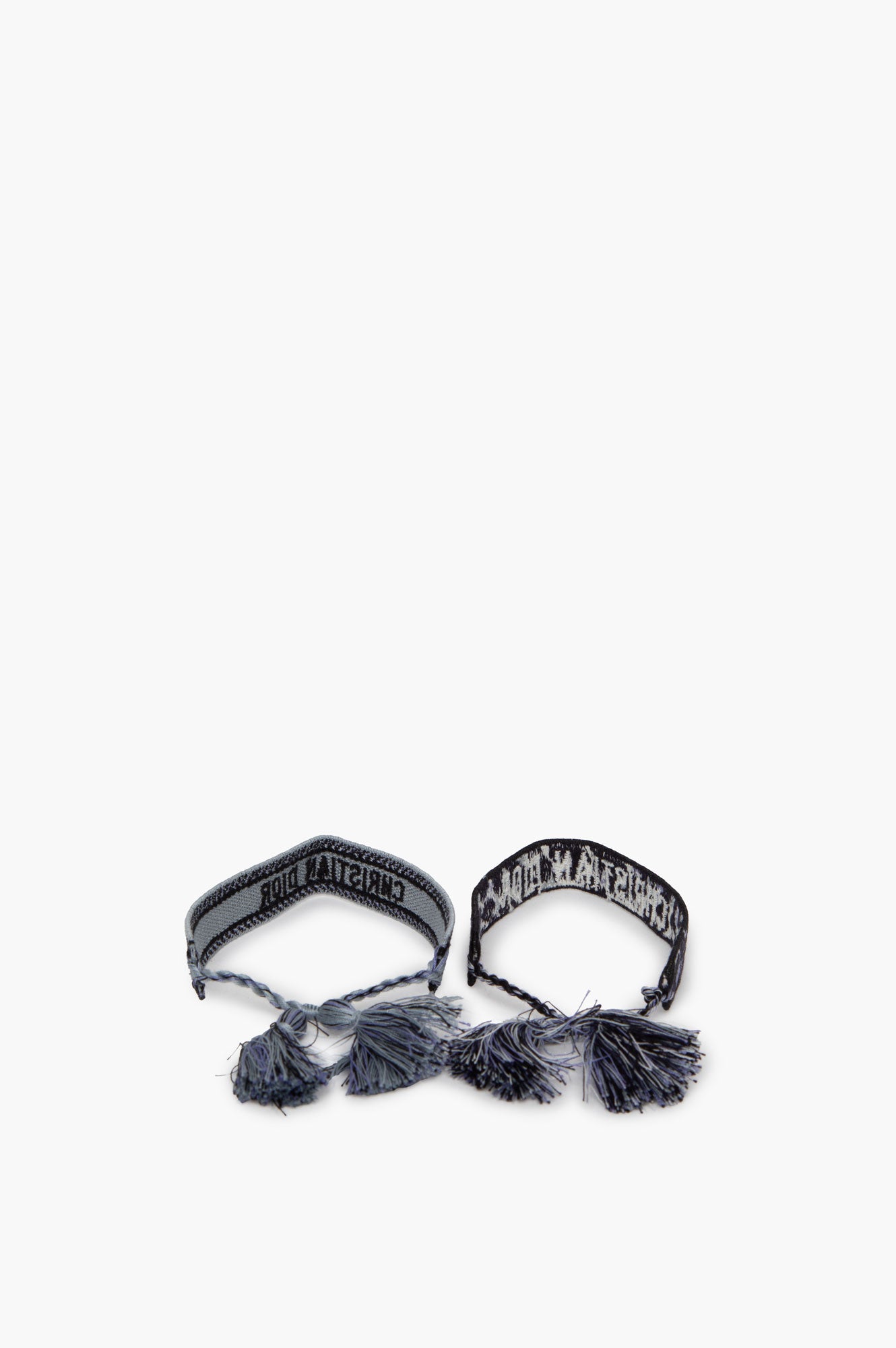 Embroidered Christian Dior Light Blue Bracelet Set