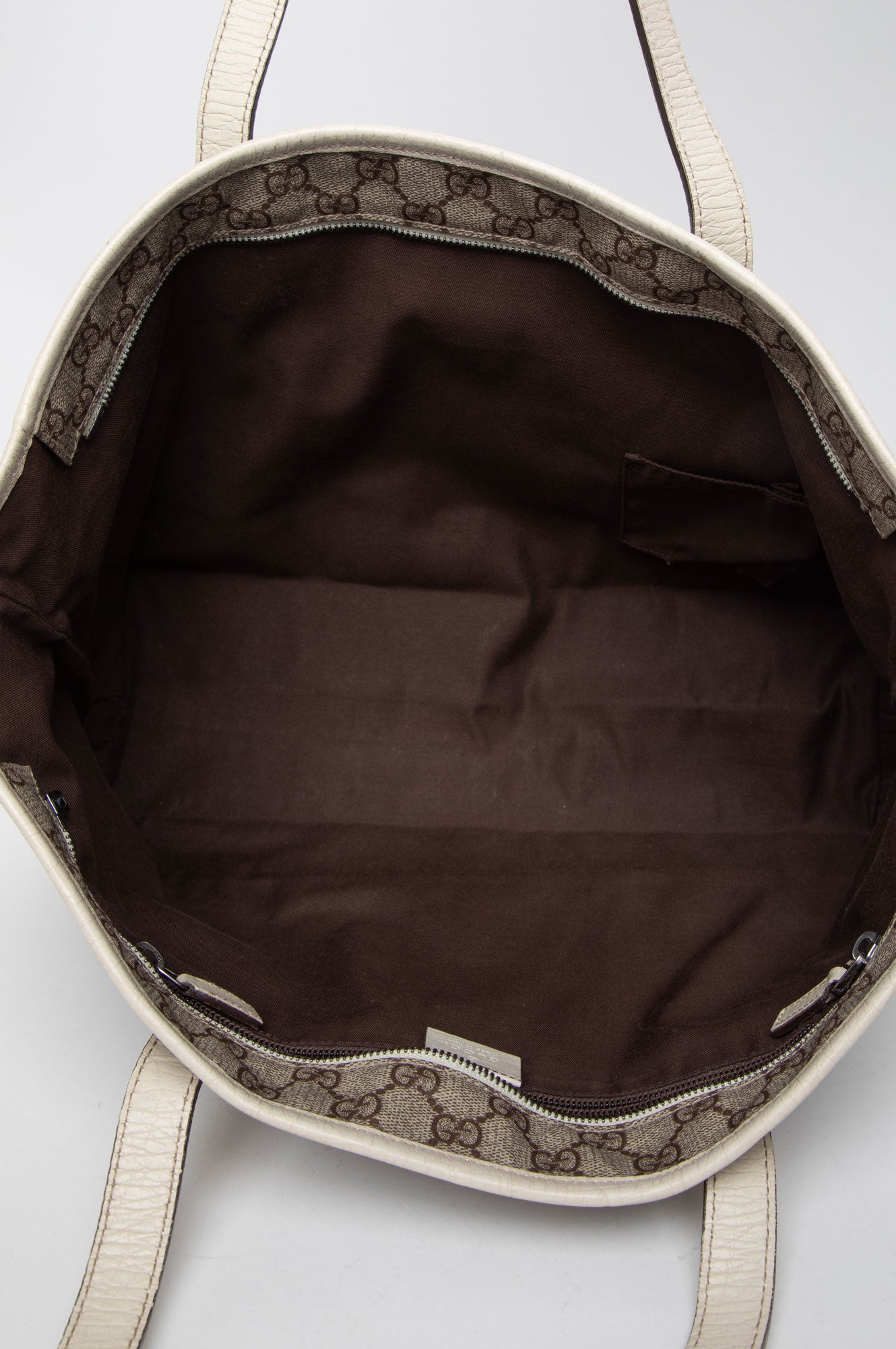 Gucci Beige GG Coated Canvas Book Tote