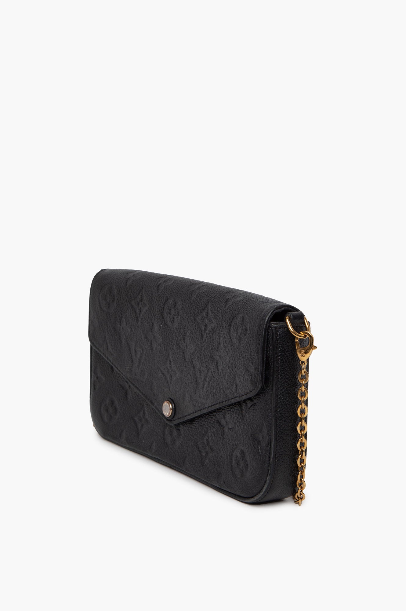 Louis Vuitton Monogram Black Leather Felicie Pochette