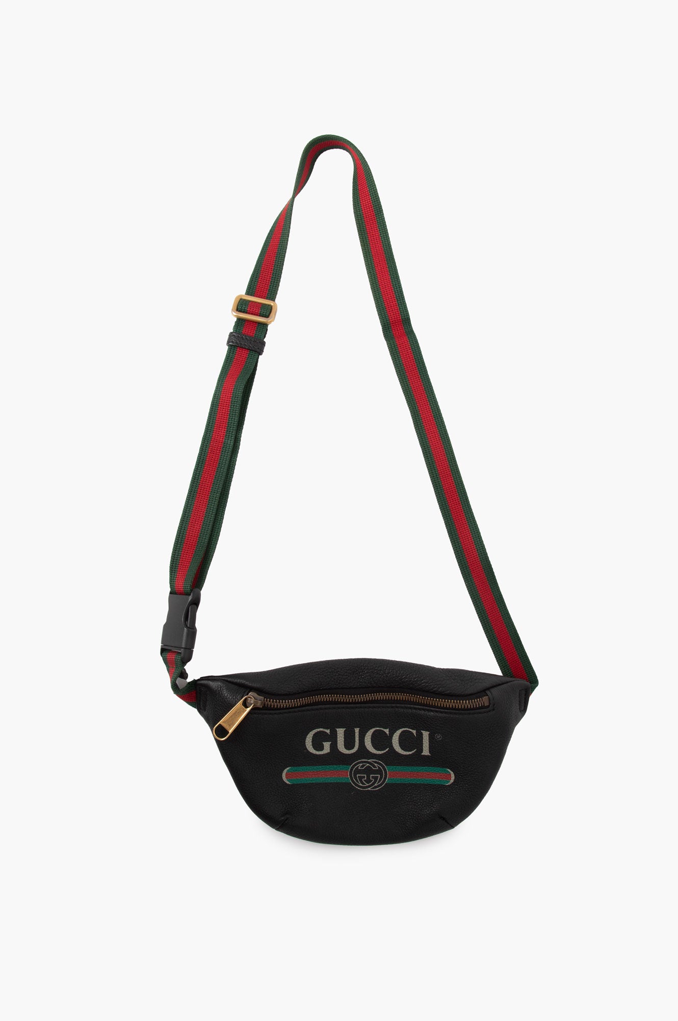 Gucci Black Leather Waist Bag