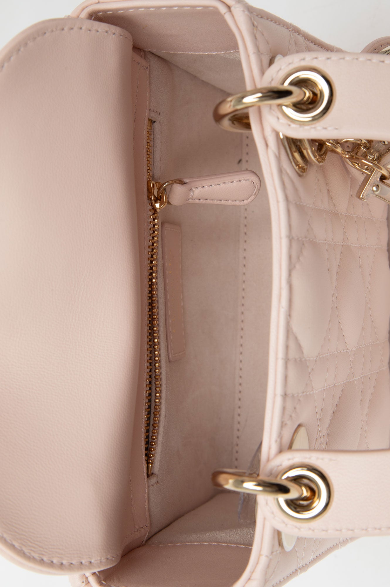 Christian Dior Pink Mini Lambskin Lady Dior Bag