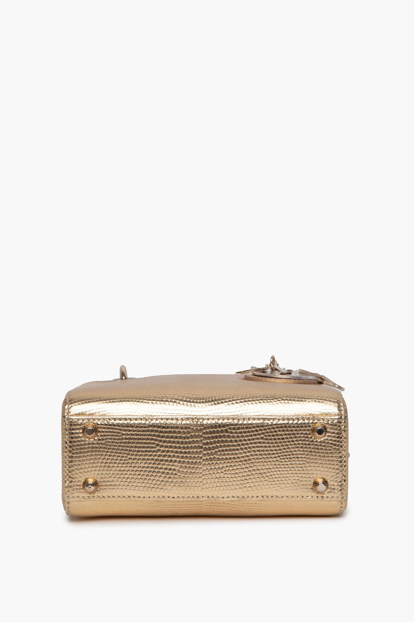 Christian Dior Metallic Lizard Mini Lady Dior Bag