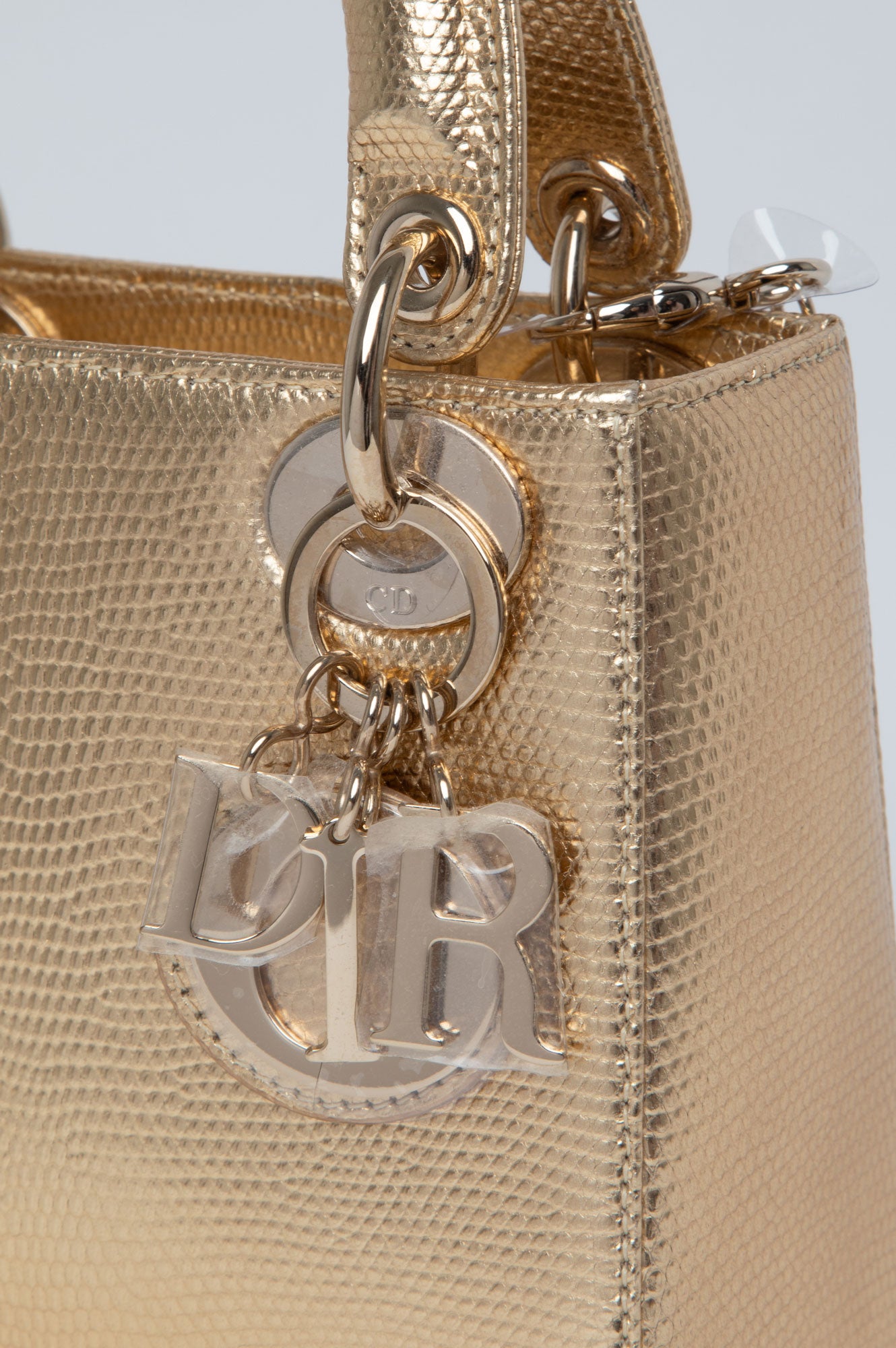 Christian Dior Metallic Lizard Mini Lady Dior Bag