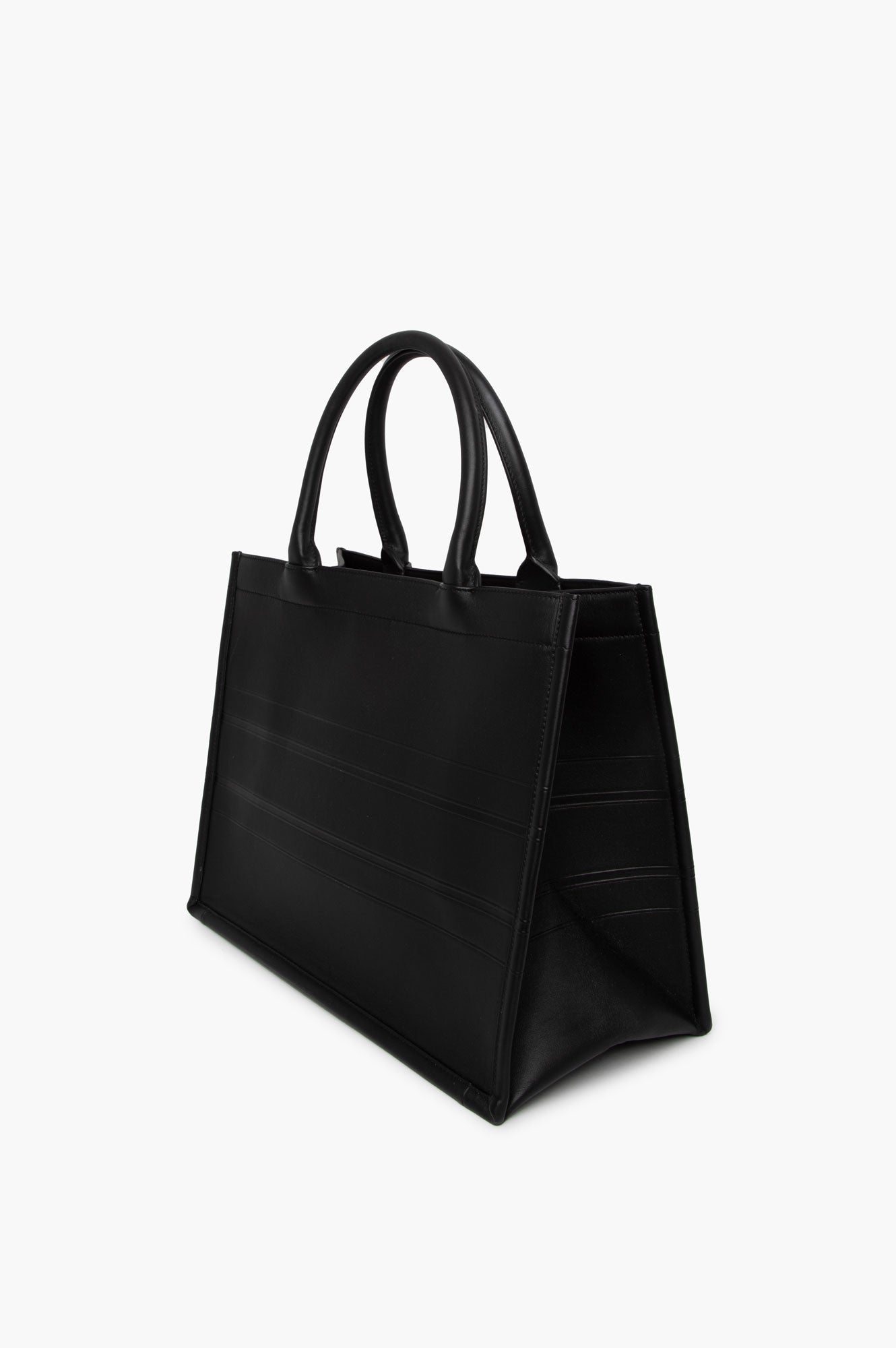 Christian Dior Black Leather Book Tote