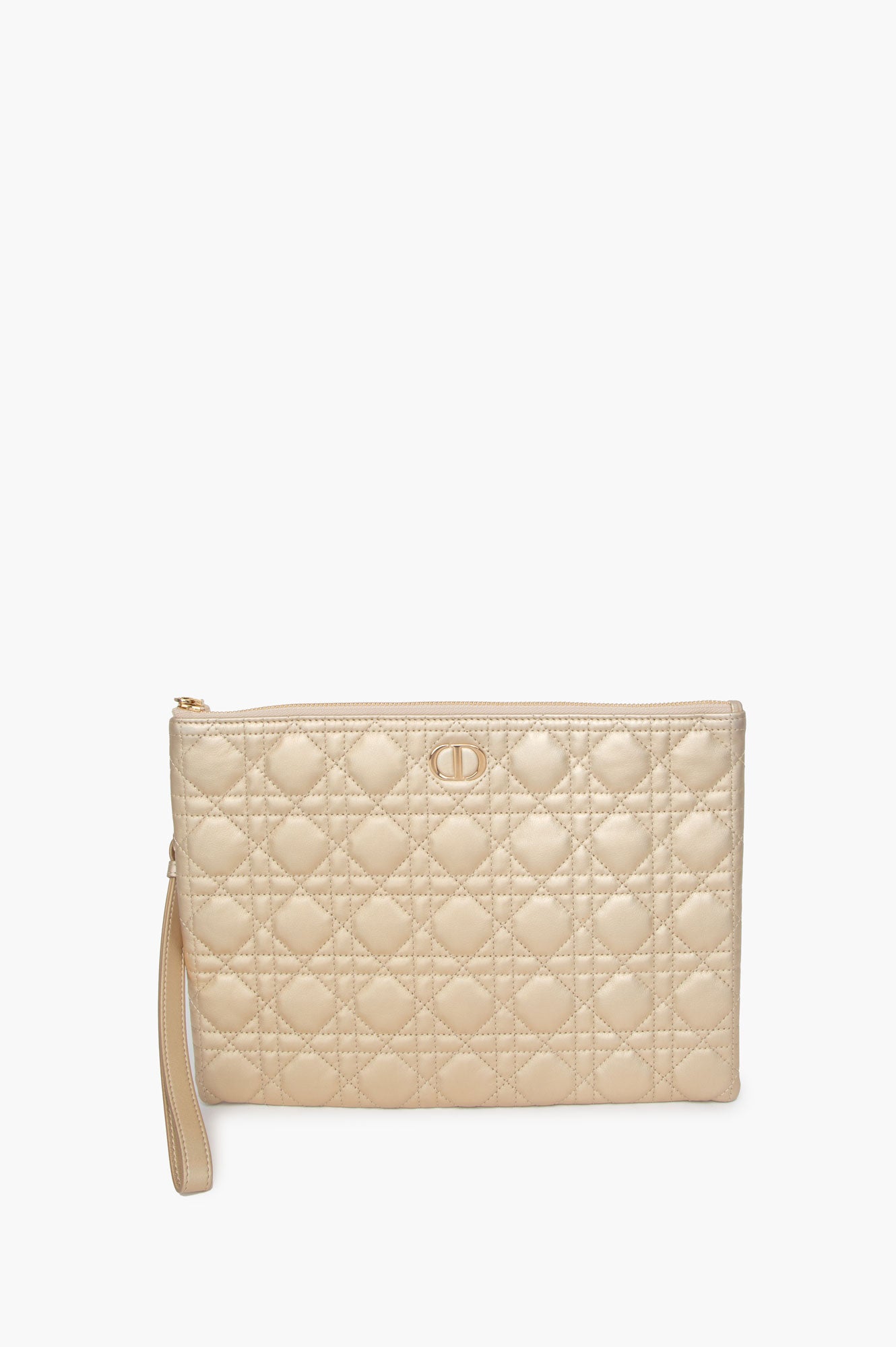 Christian Dior Cannage Calfskin Caro Daily Pouch