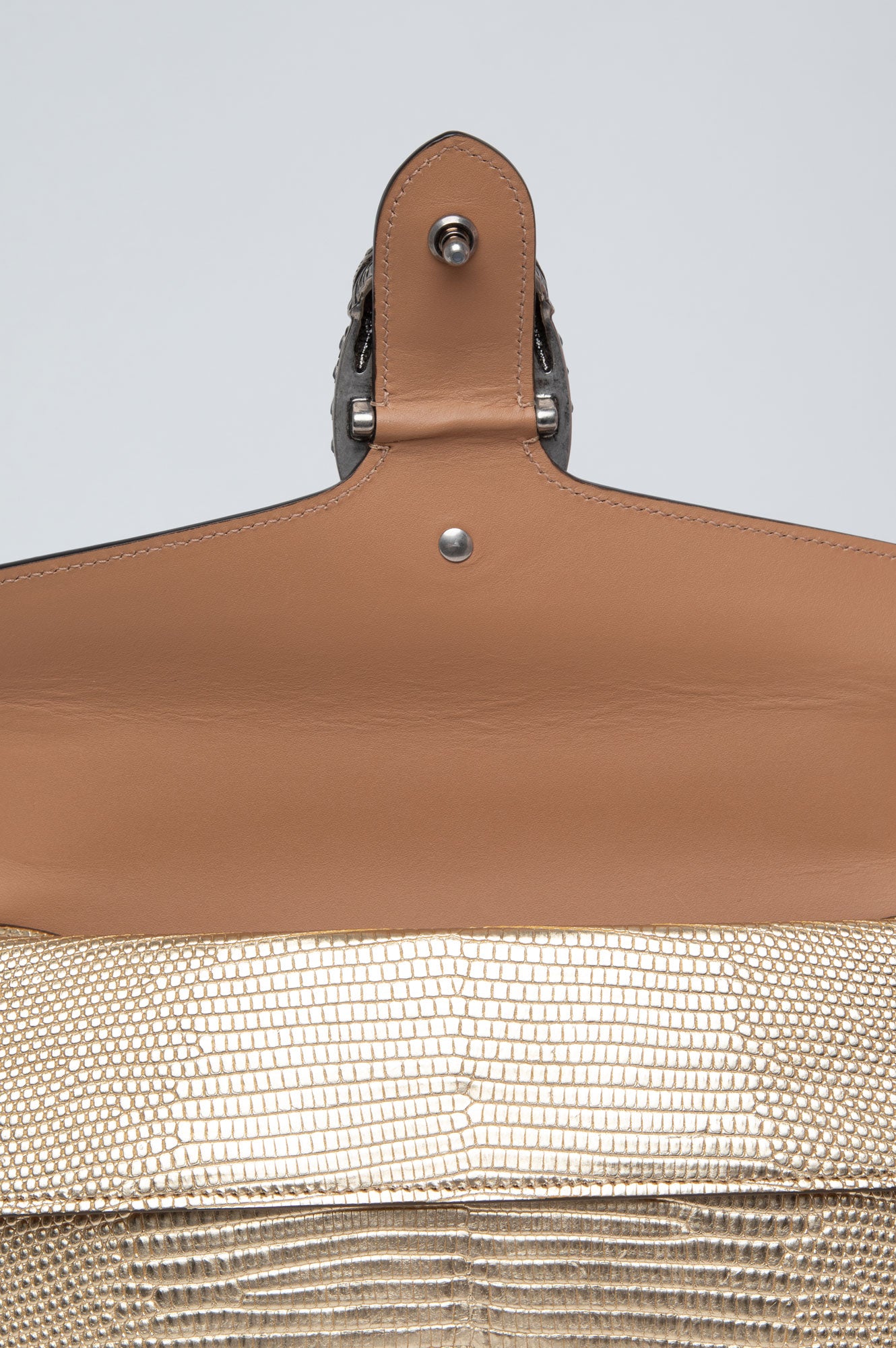 Gucci Gold Lizard Dionysus Small Shoulder Bag