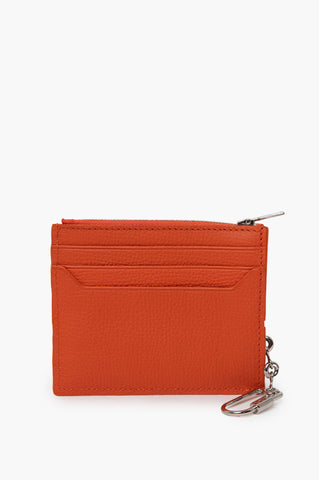 Loewe Orange Anagram Square Card Holder With Chain