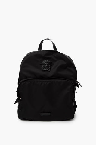 Versace Black Nylon Medusa Backpack