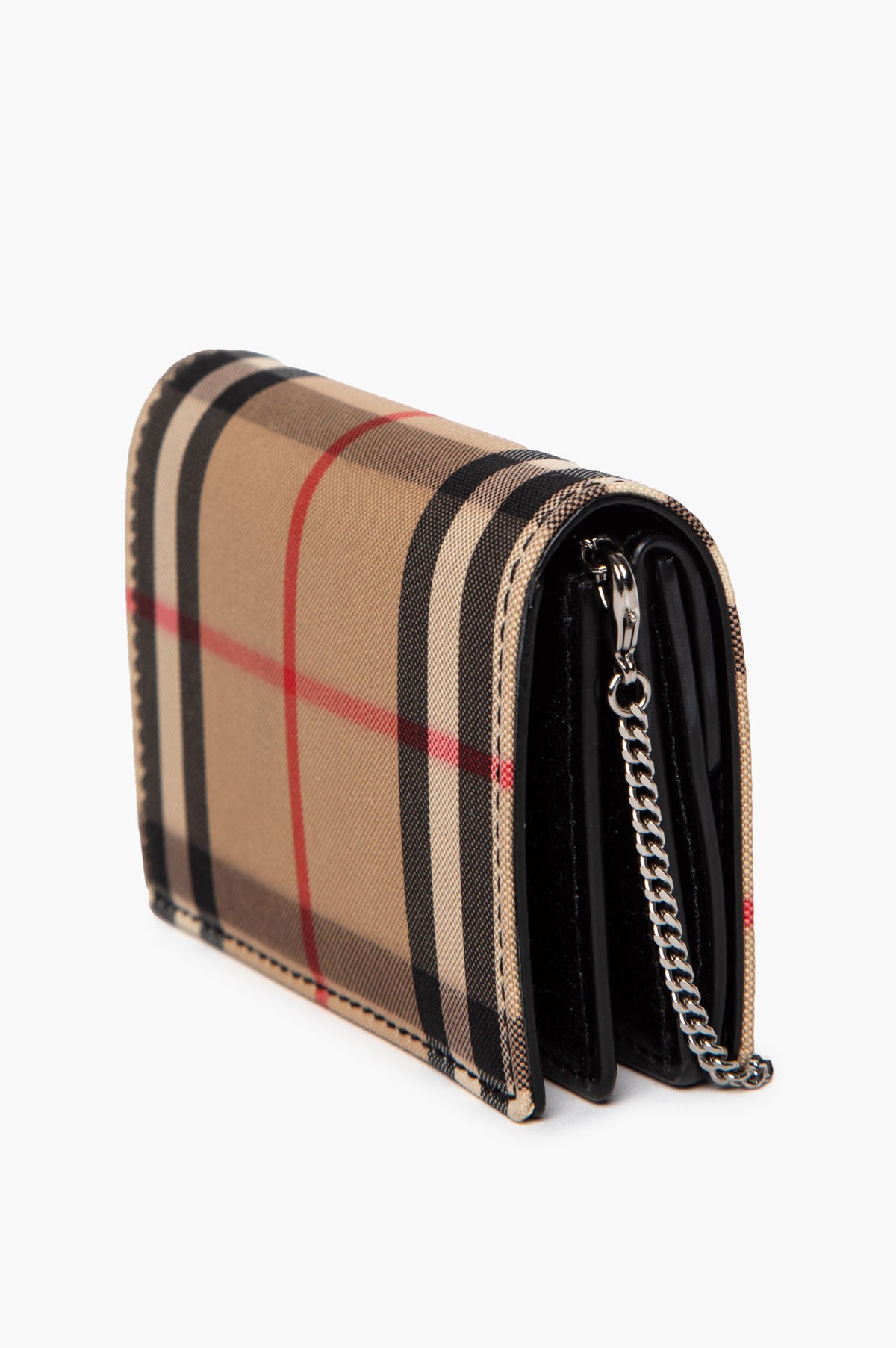 Burberry Check Micro Pouch with Chain
