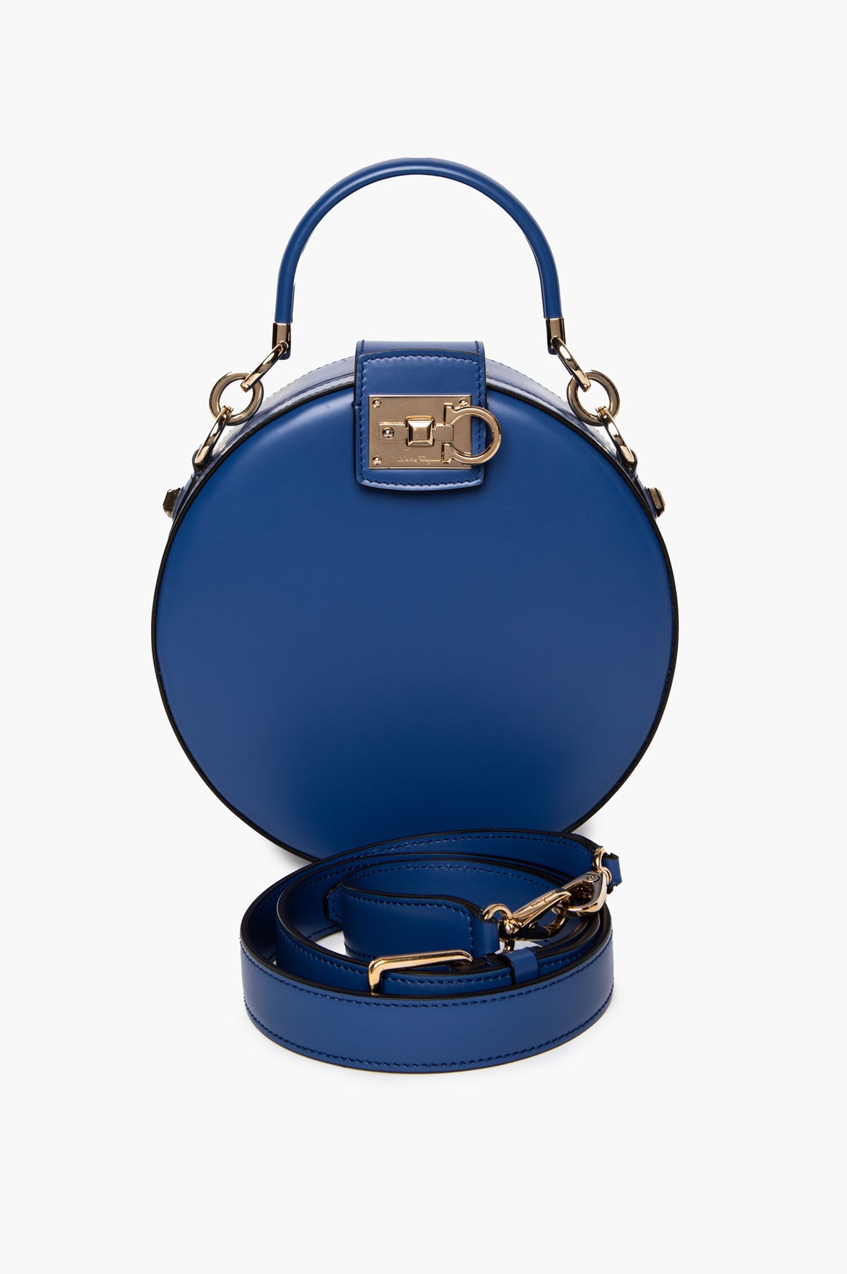 Salvatore Ferragamo Admiral Blue Calfskin The Studio Bag