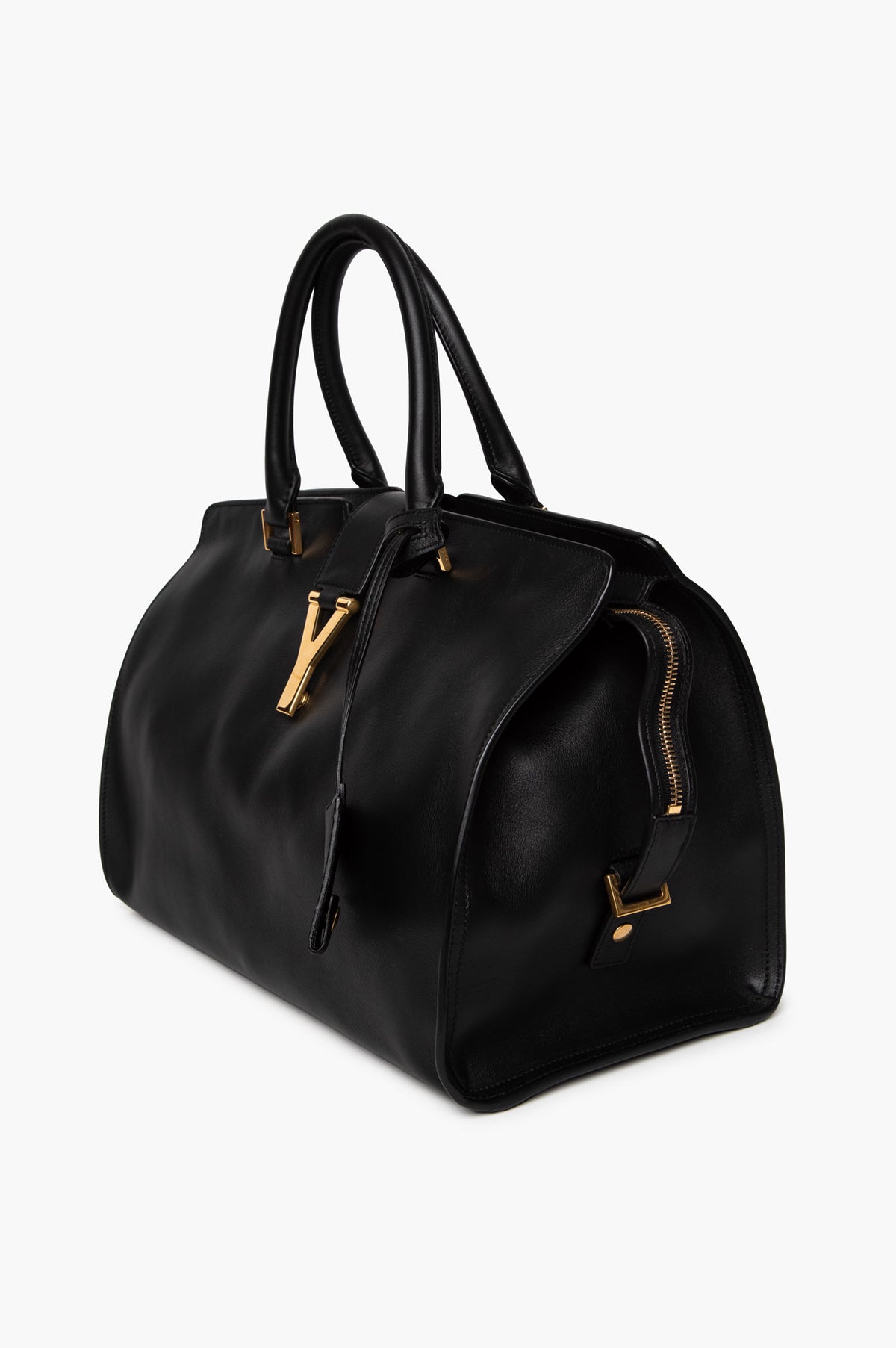 Saint Laurent Black Calfskin Medium Cabas Bag