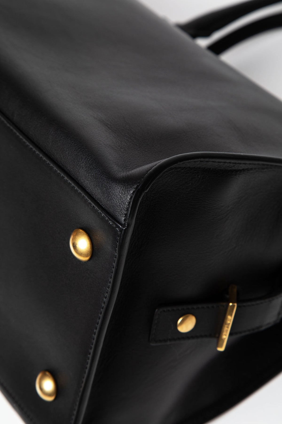 Saint Laurent Black Calfskin Medium Cabas Bag
