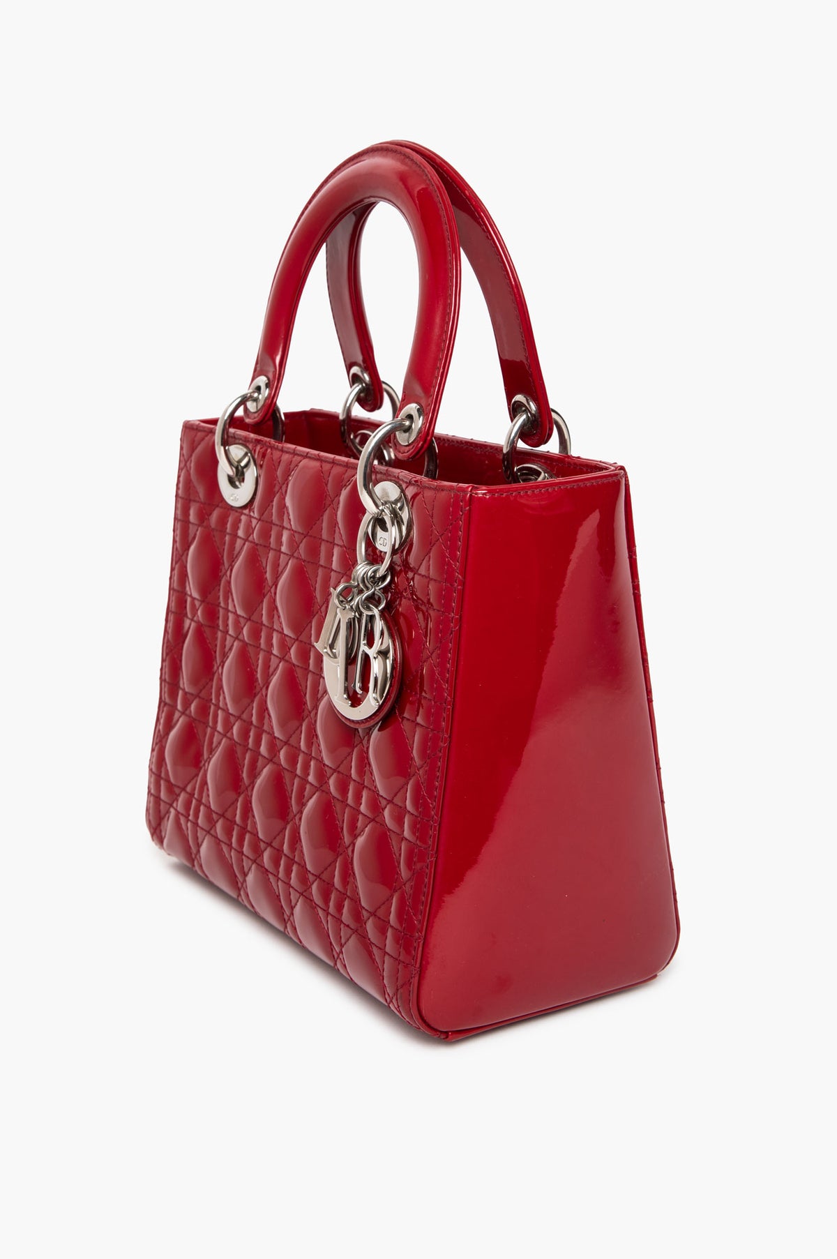 Christian Dior Red Patent Medium Lady Dior