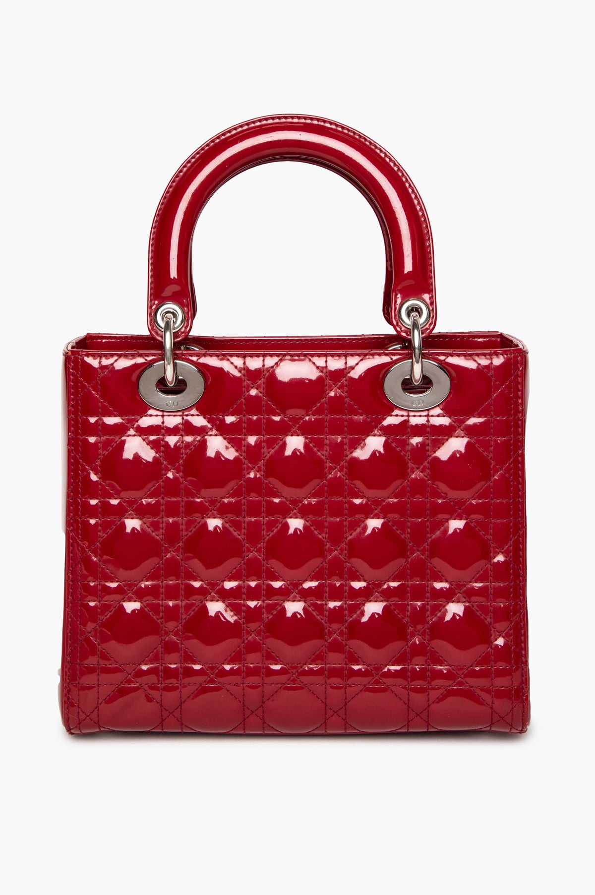 Christian Dior Red Patent Medium Lady Dior