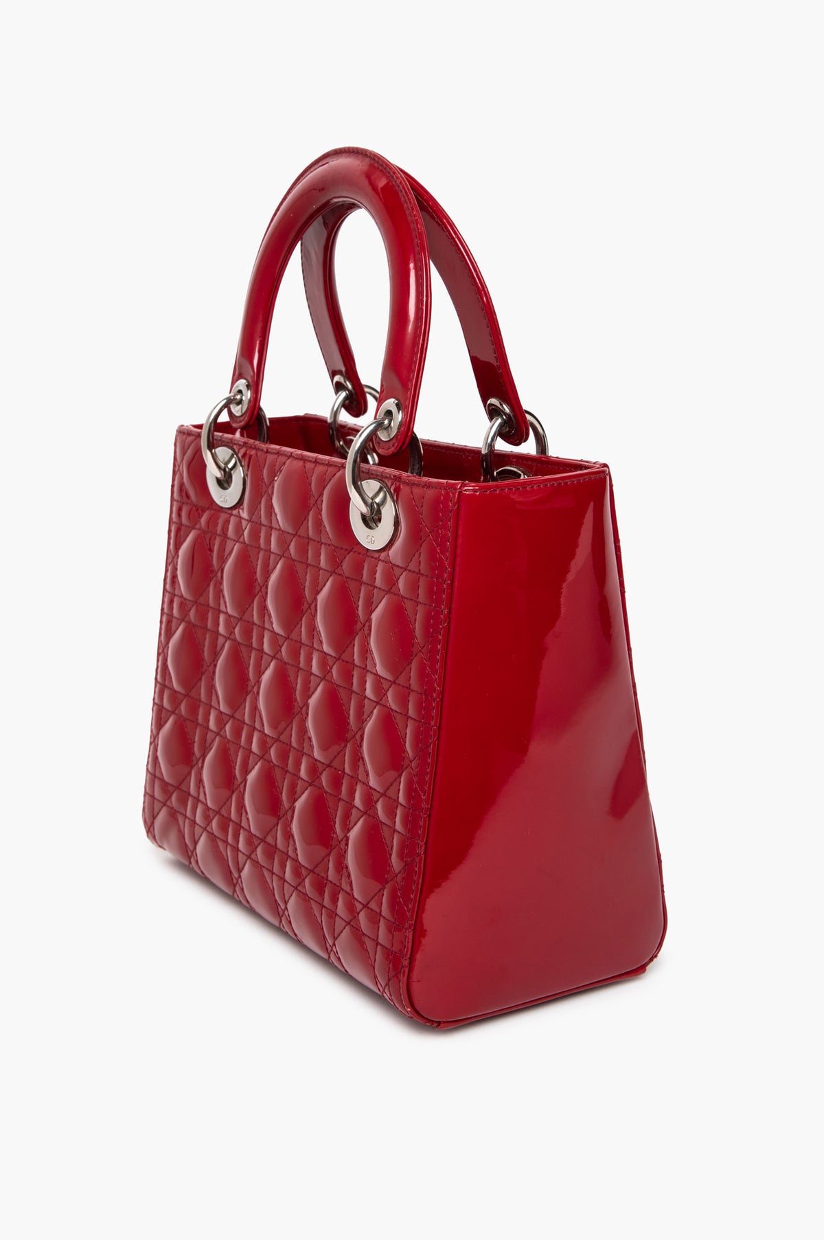 Christian Dior Red Patent Medium Lady Dior