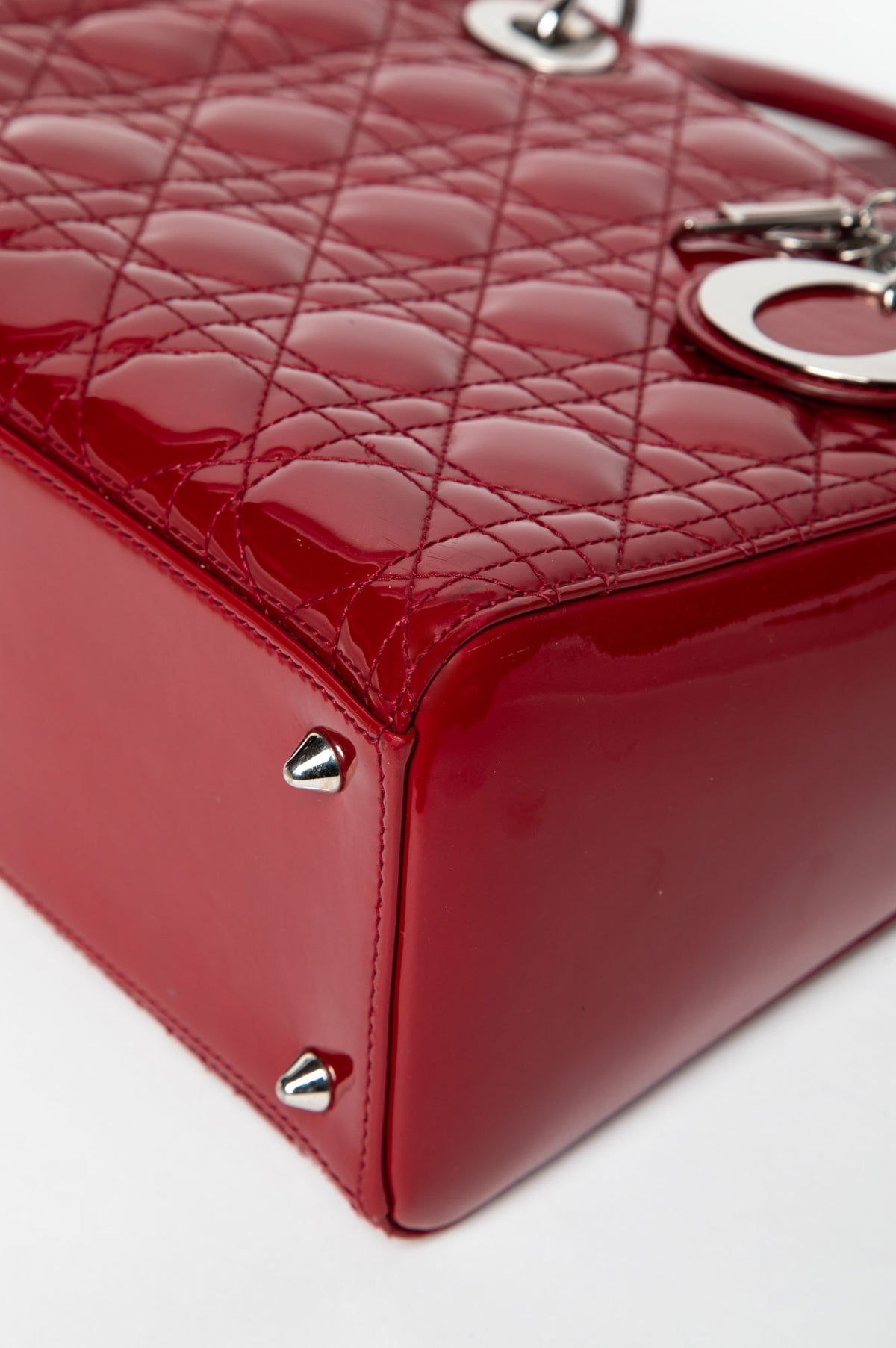 Christian Dior Red Patent Medium Lady Dior