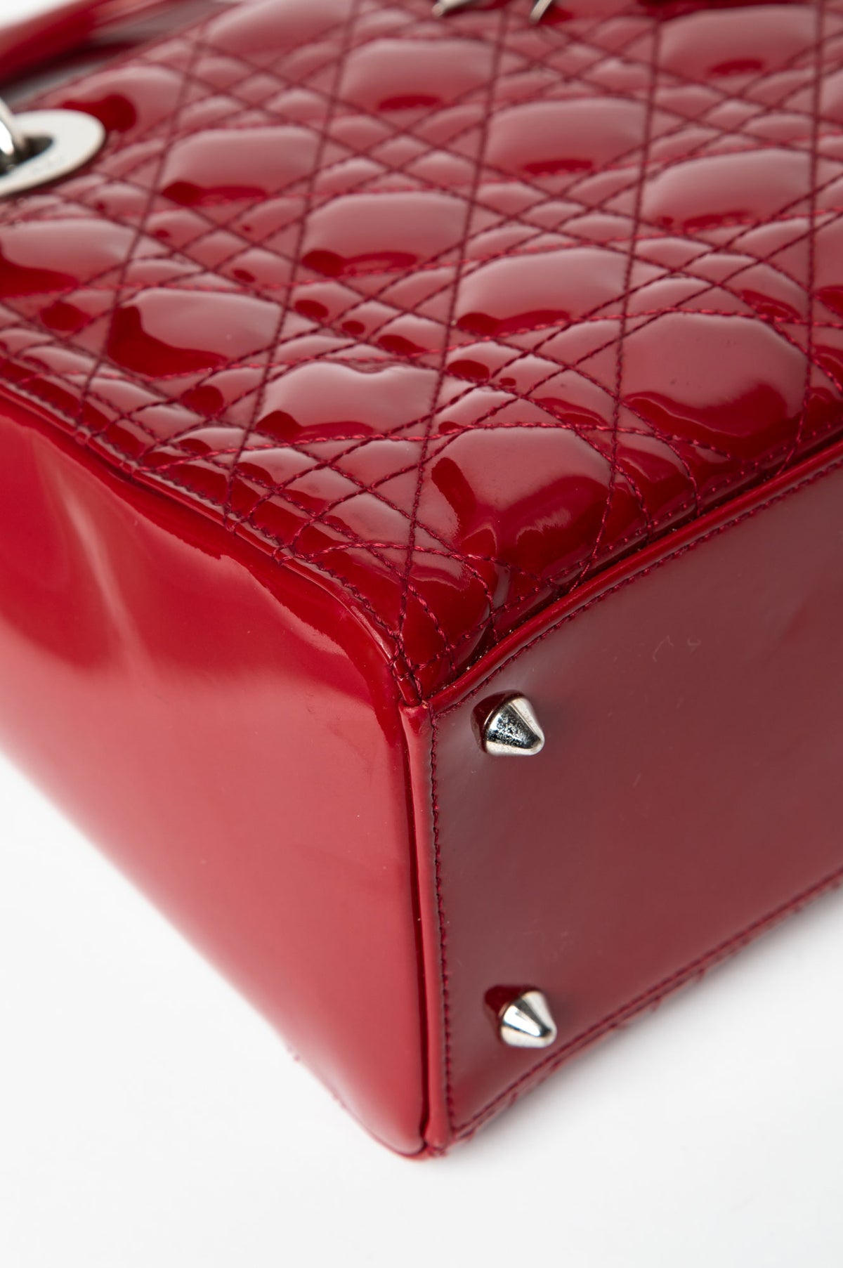 Christian Dior Red Patent Medium Lady Dior