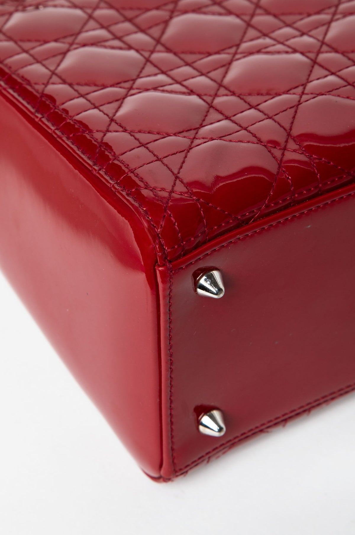 Christian Dior Red Patent Medium Lady Dior