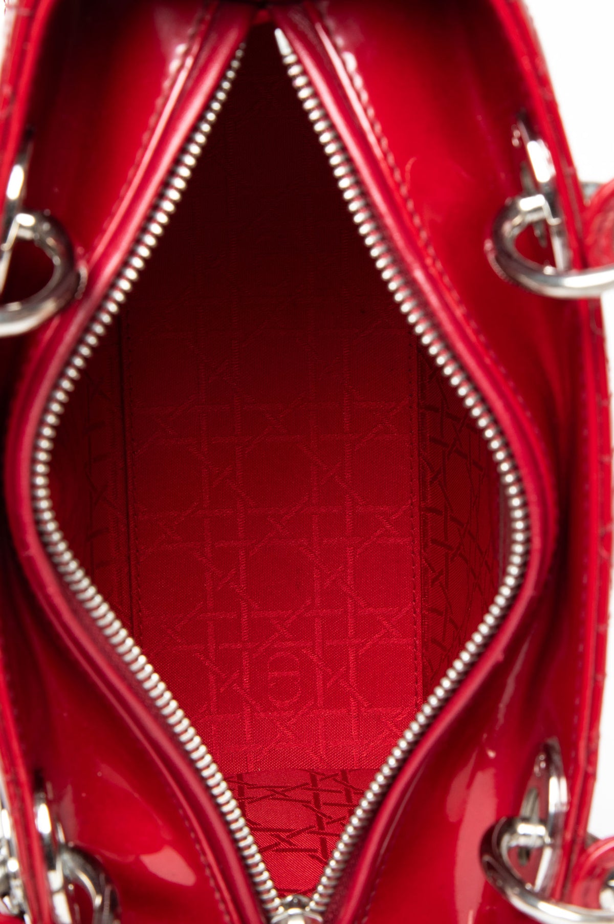 Christian Dior Red Patent Medium Lady Dior