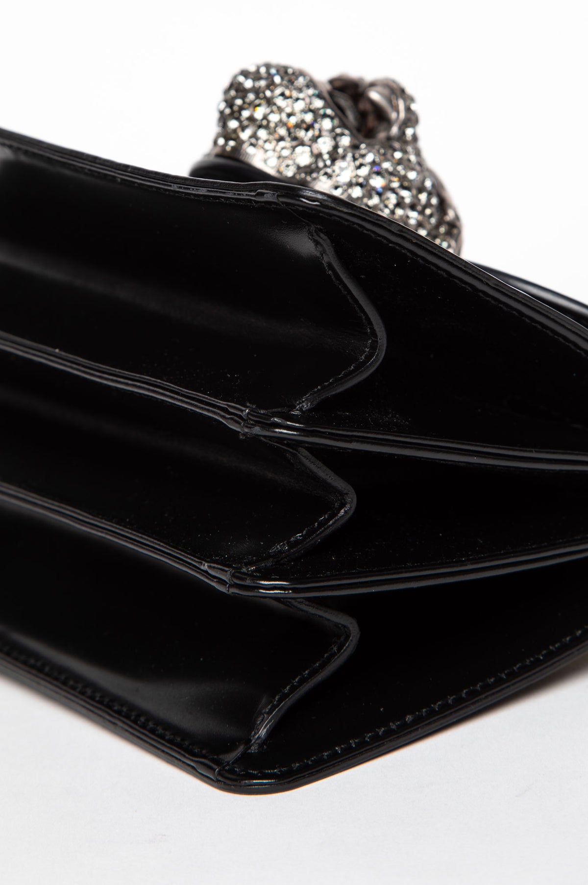 Gucci Black Calfskin Bamboo Mini Thiara Top Handle Bag