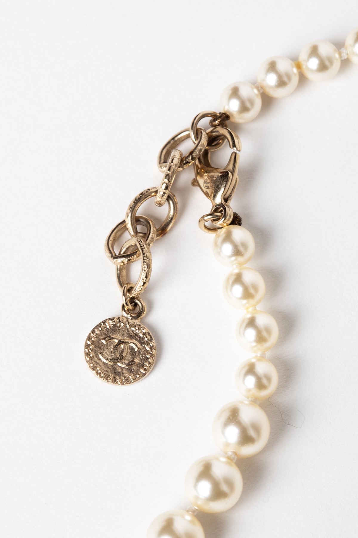 Chanel Fall 2018 V 100th Anniversary Graduated Faux Pearl Necklace